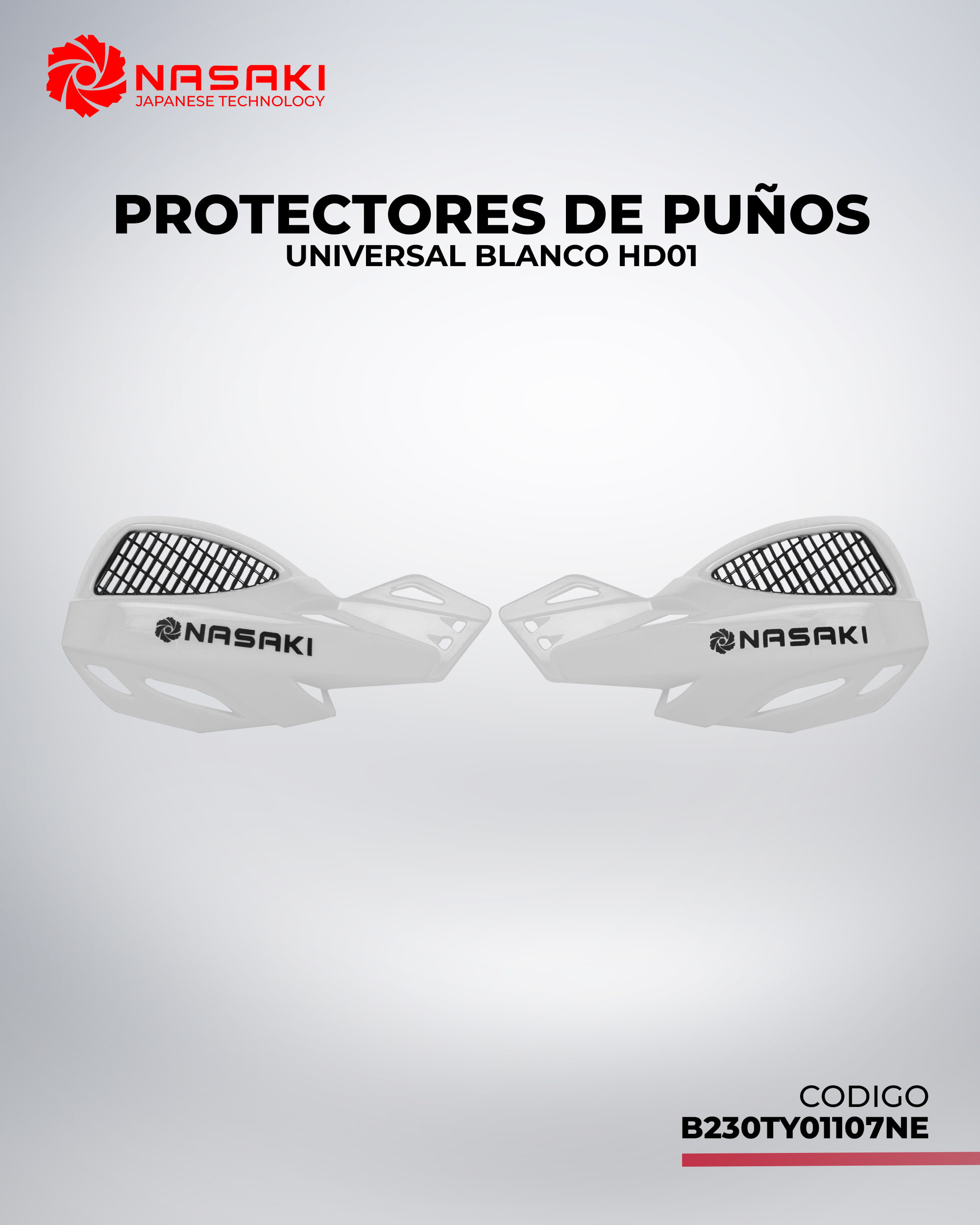 PROTECTORES DE PUÑOS UNIVERSAL BLANCO HD01