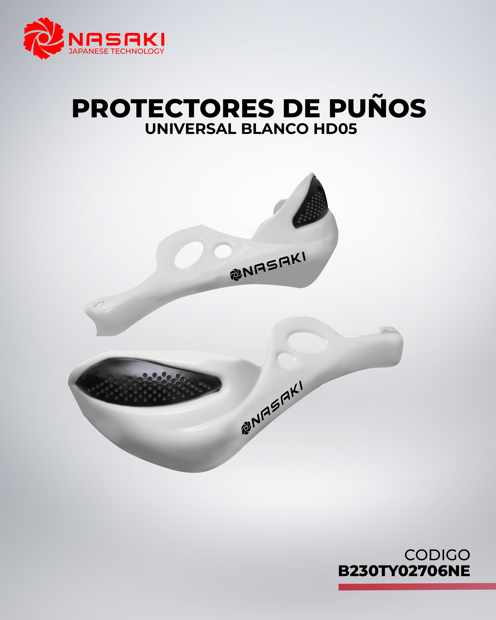 PROTECTORES DE PUÑOS UNIVERSAL BLANCO HD05