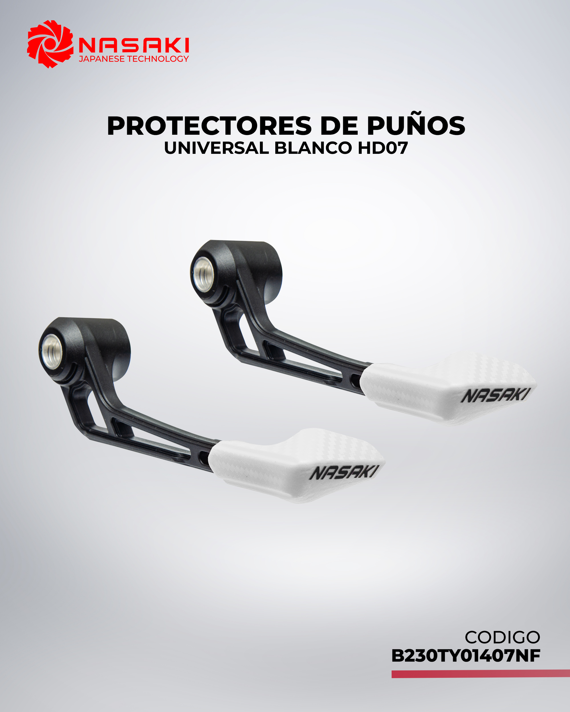 PROTECTORES DE PUÑOS UNIVERSAL BLANCO HD07