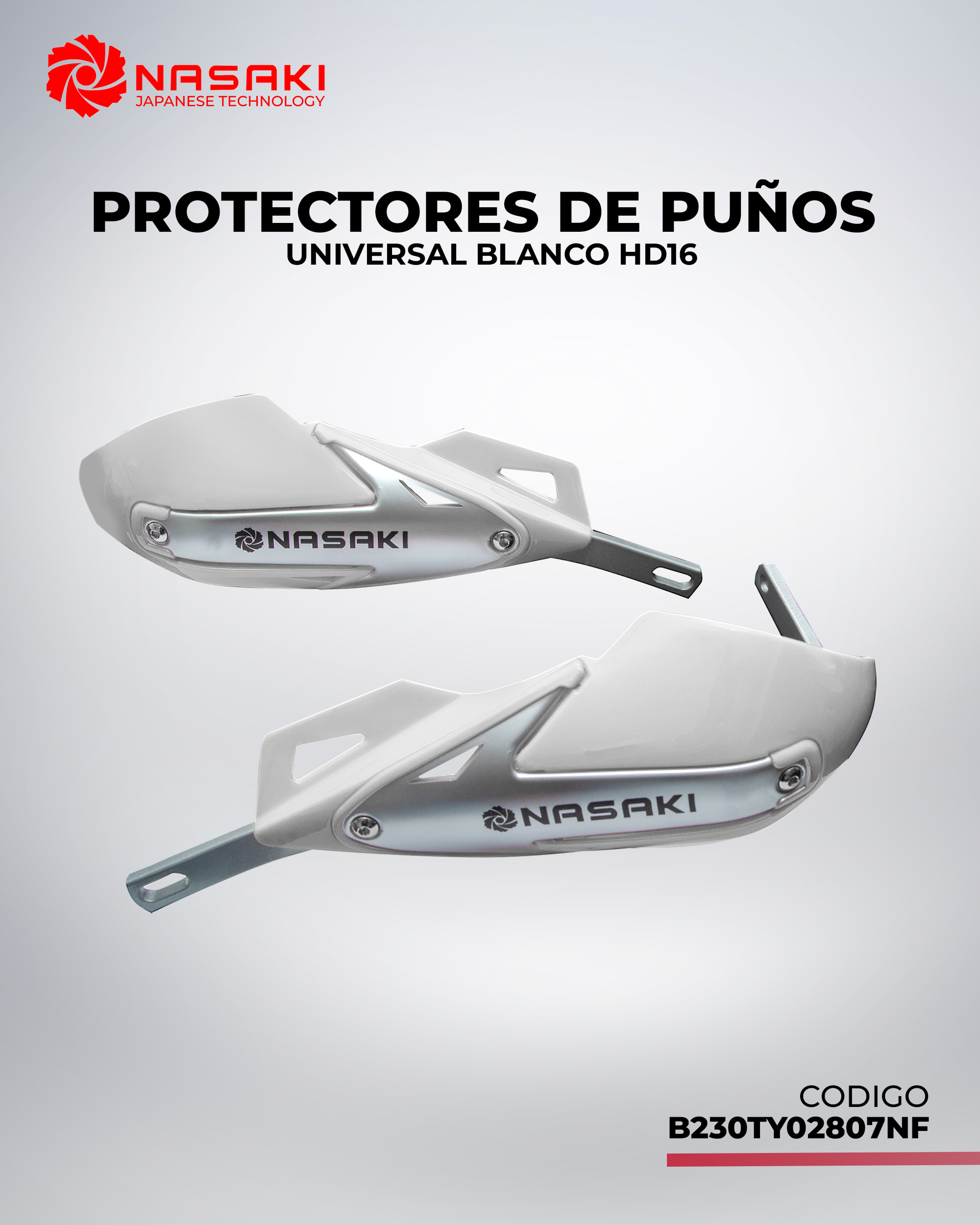 PROTECTORES DE PUÑOS UNIVERSAL BLANCO HD16