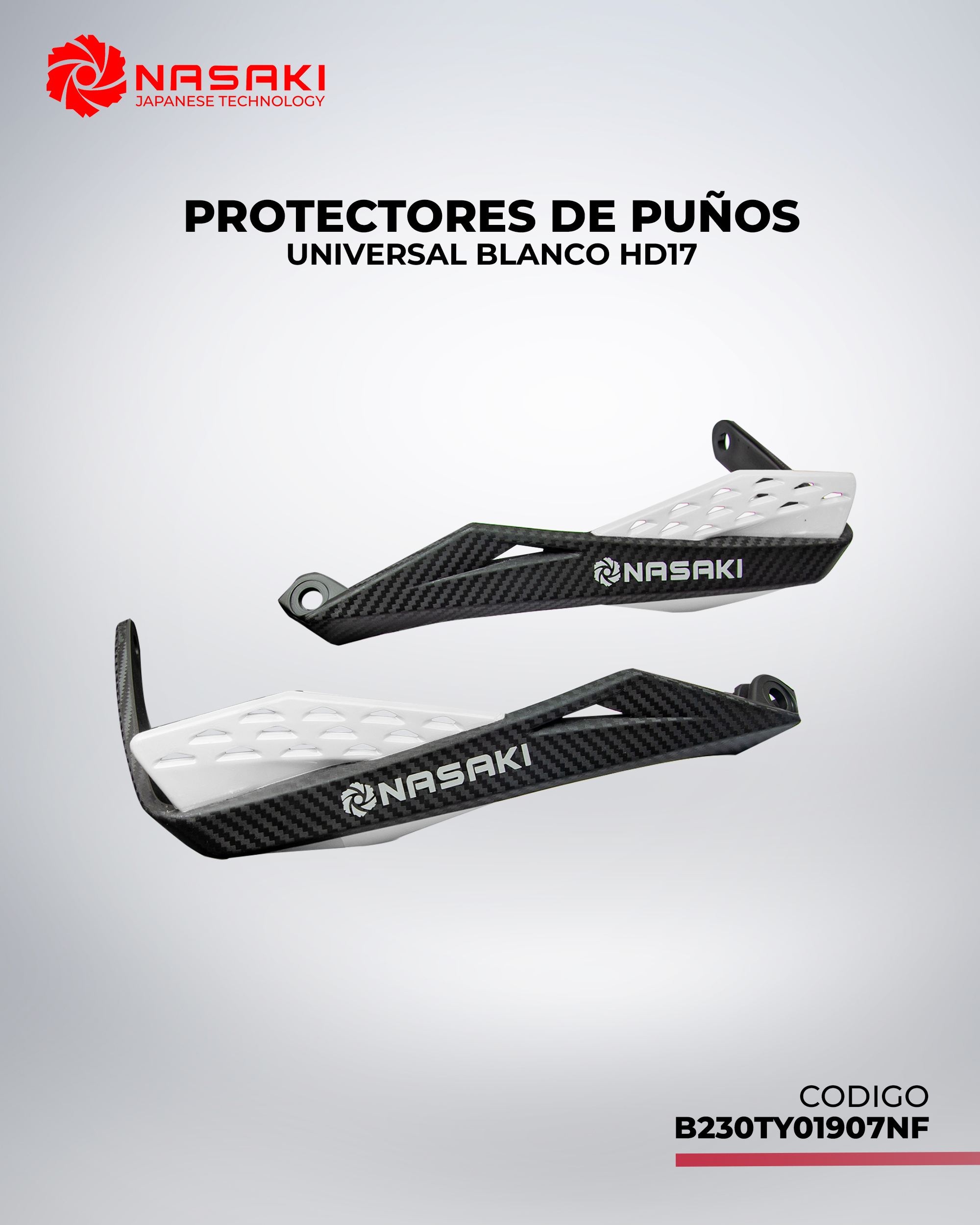 PROTECTORES DE PUÑOS UNIVERSAL BLANCO HD17