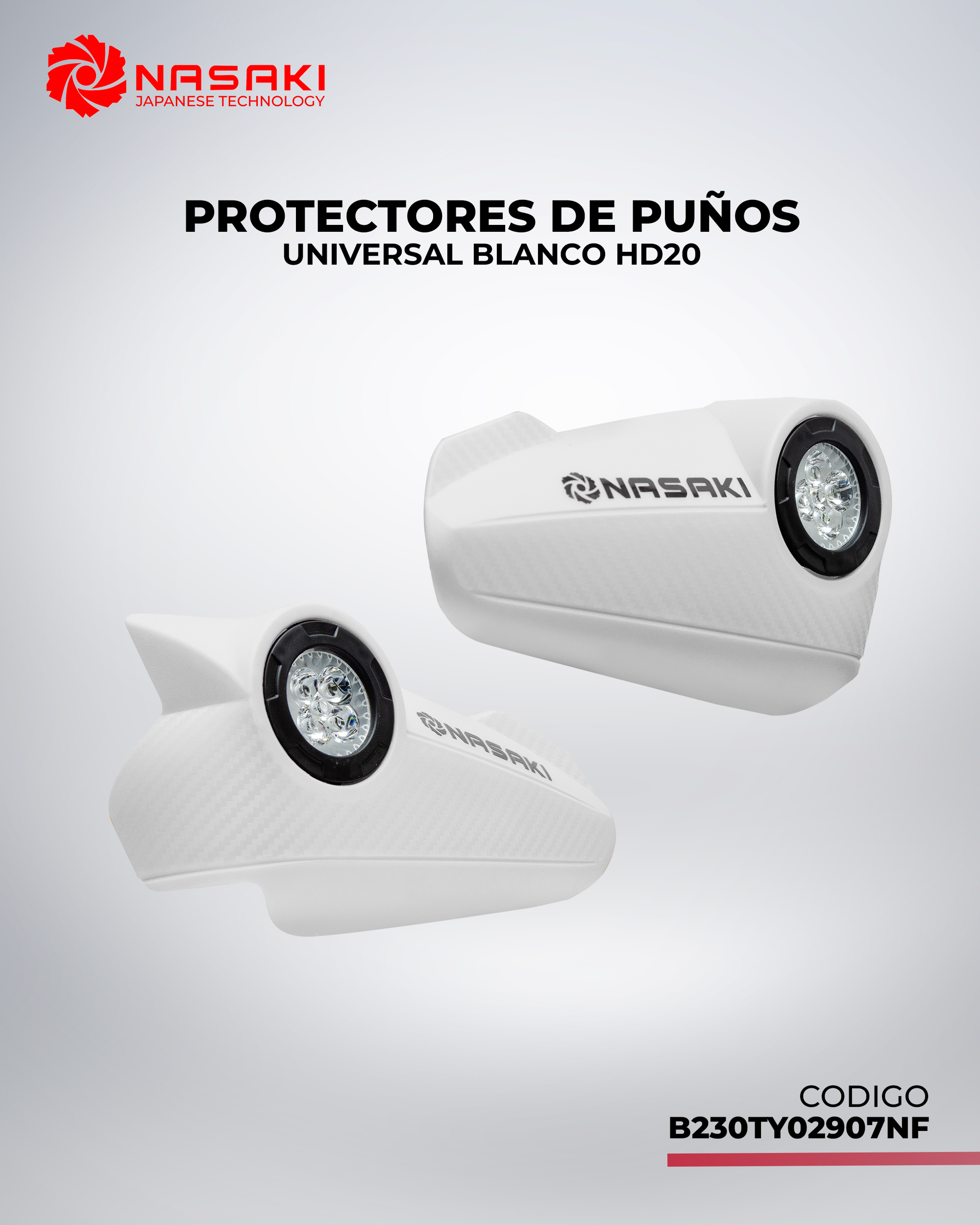 PROTECTORES DE PUÑOS UNIVERSAL BLANCO HD20