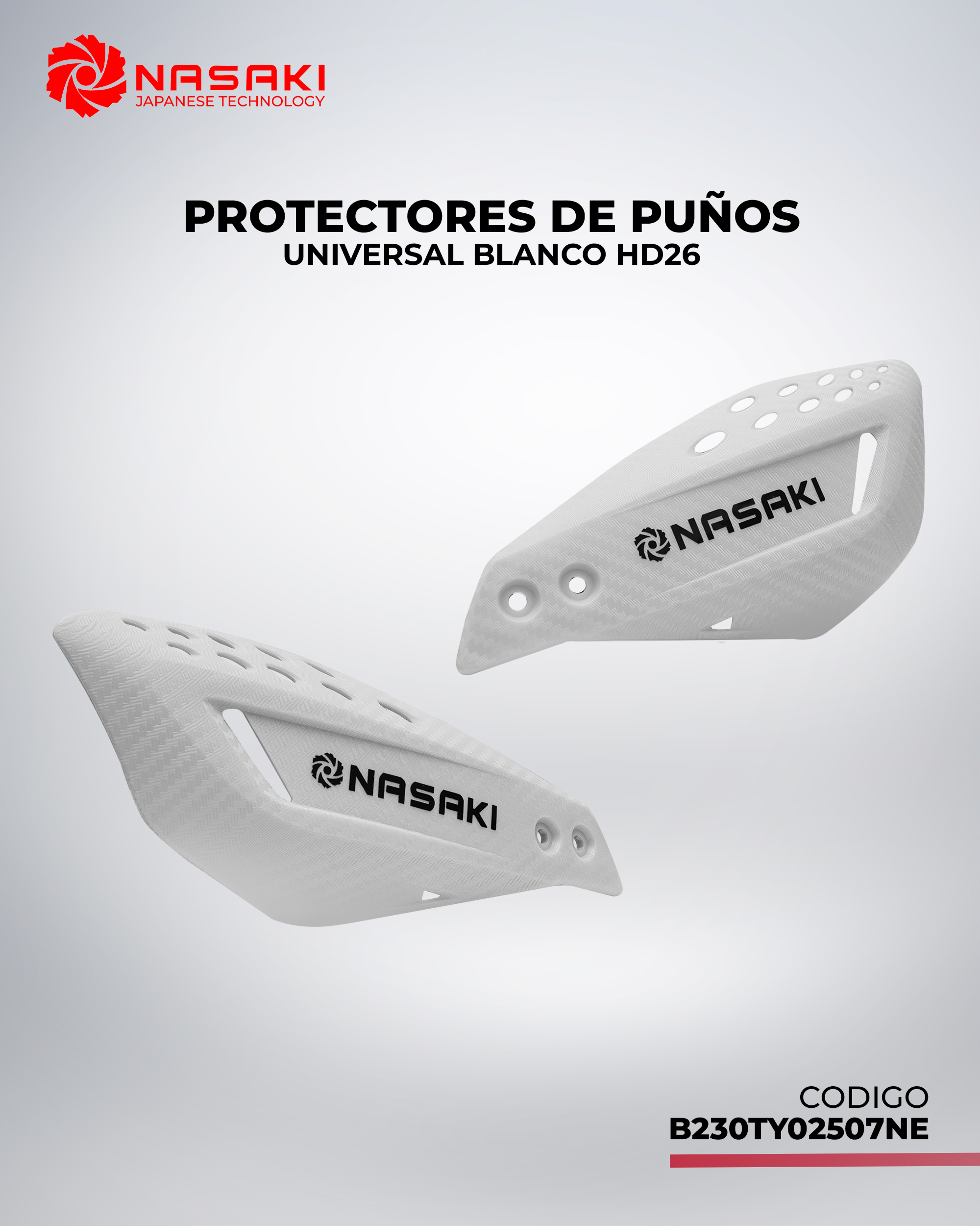 PROTECTORES DE PUÑOS UNIVERSAL BLANCO HD24