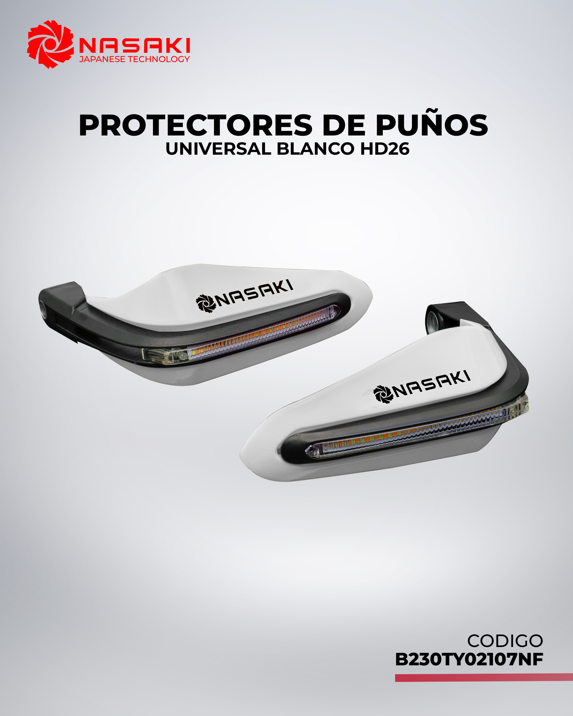 PROTECTORES DE PUÑOS UNIVERSAL BLANCO HD26