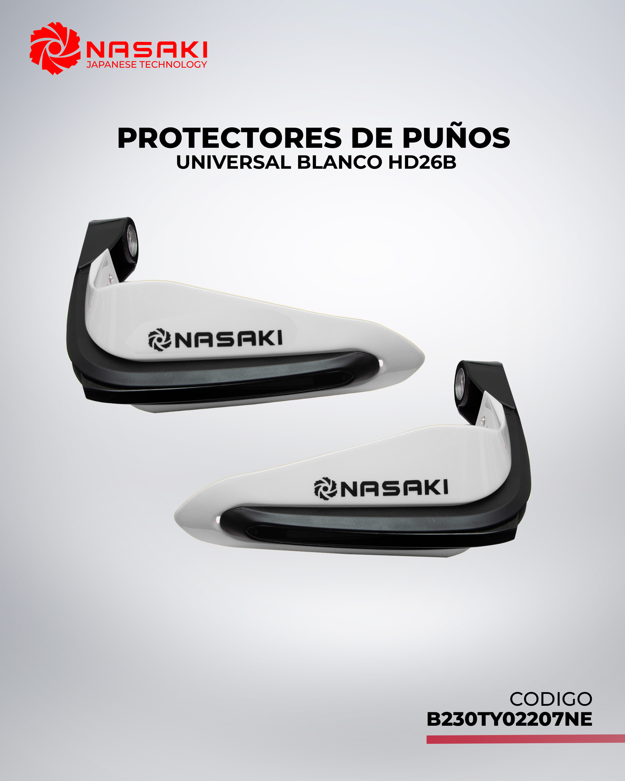 PROTECTORES DE PUÑOS UNIVERSAL BLANCO HD26B