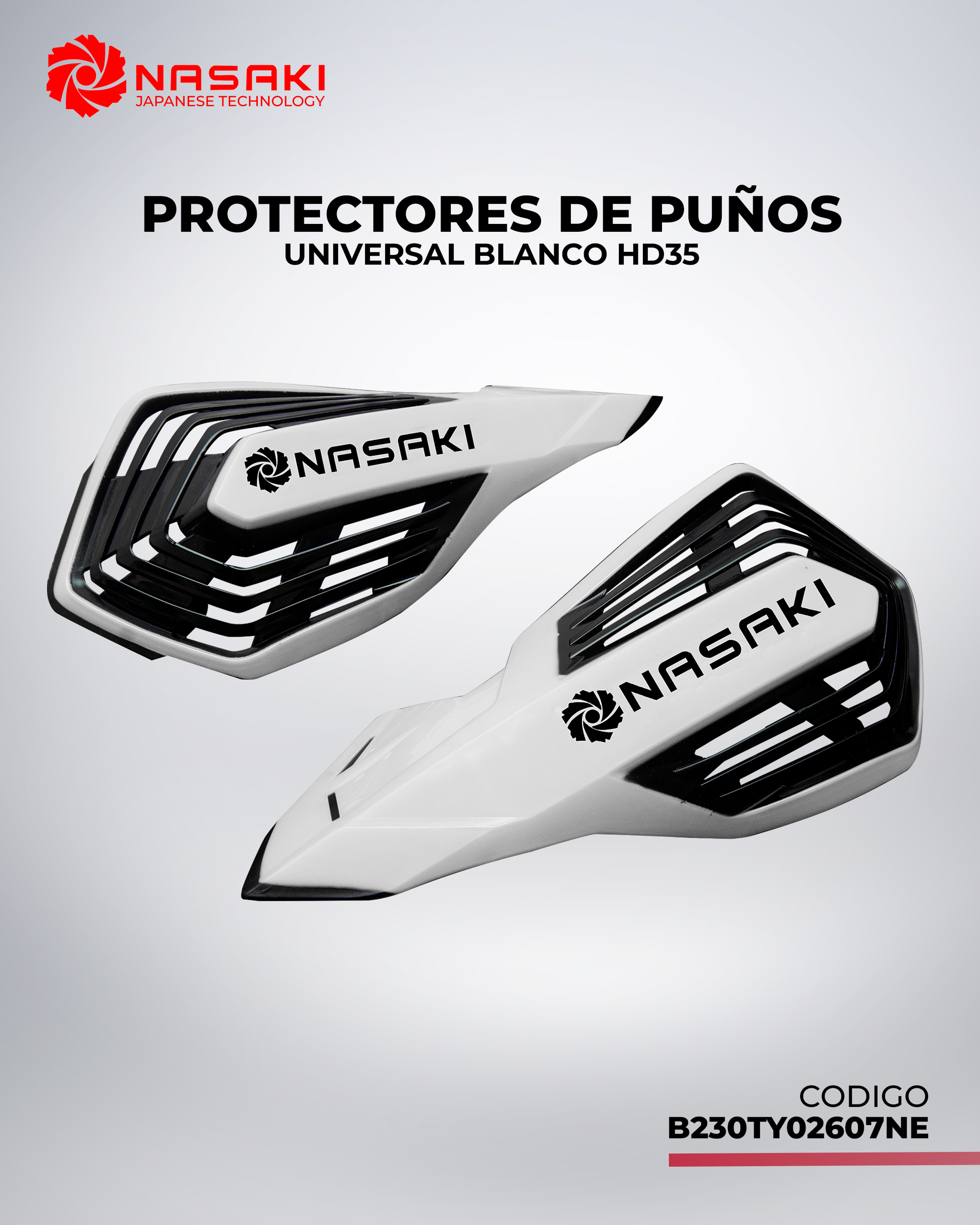 PROTECTORES DE PUÑOS UNIVERSAL BLANCO HD35