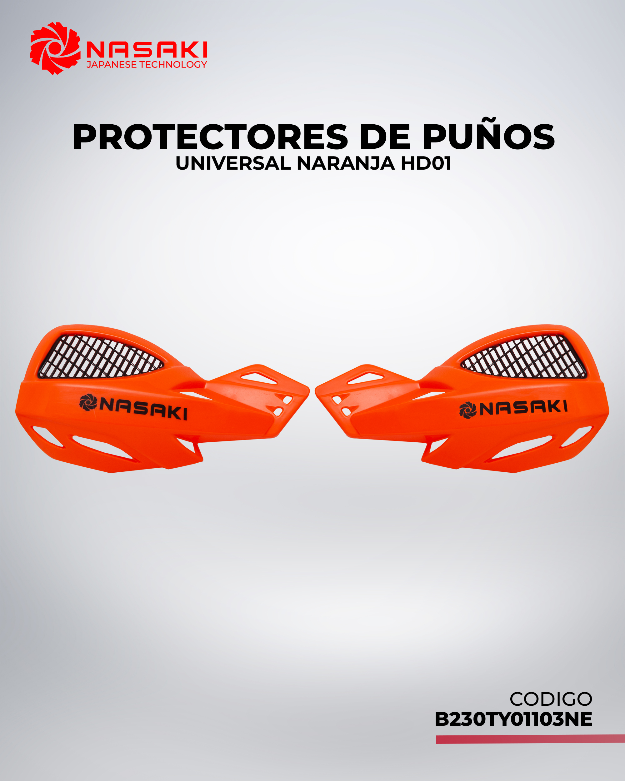 PROTECTORES DE PUÑOS UNIVERSAL NARANJA HD01