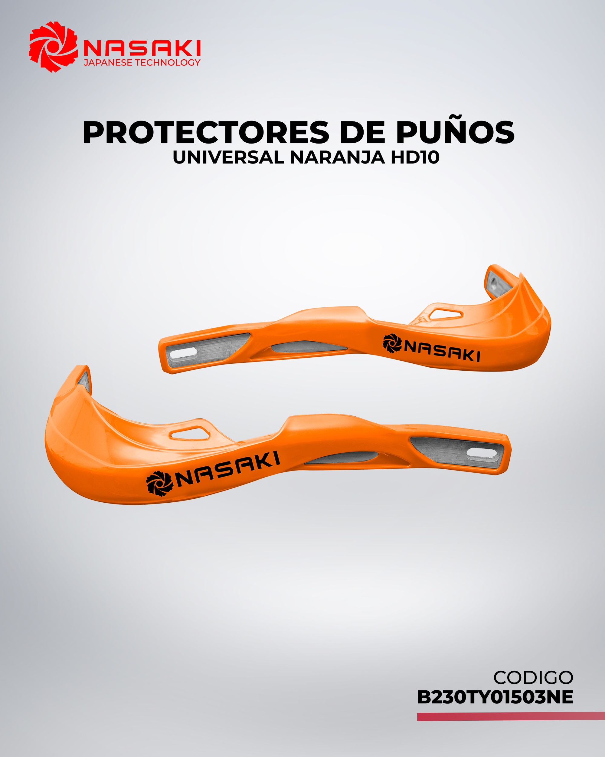 PROTECTORES DE PUÑOS UNIVERSAL NARANJA HD10