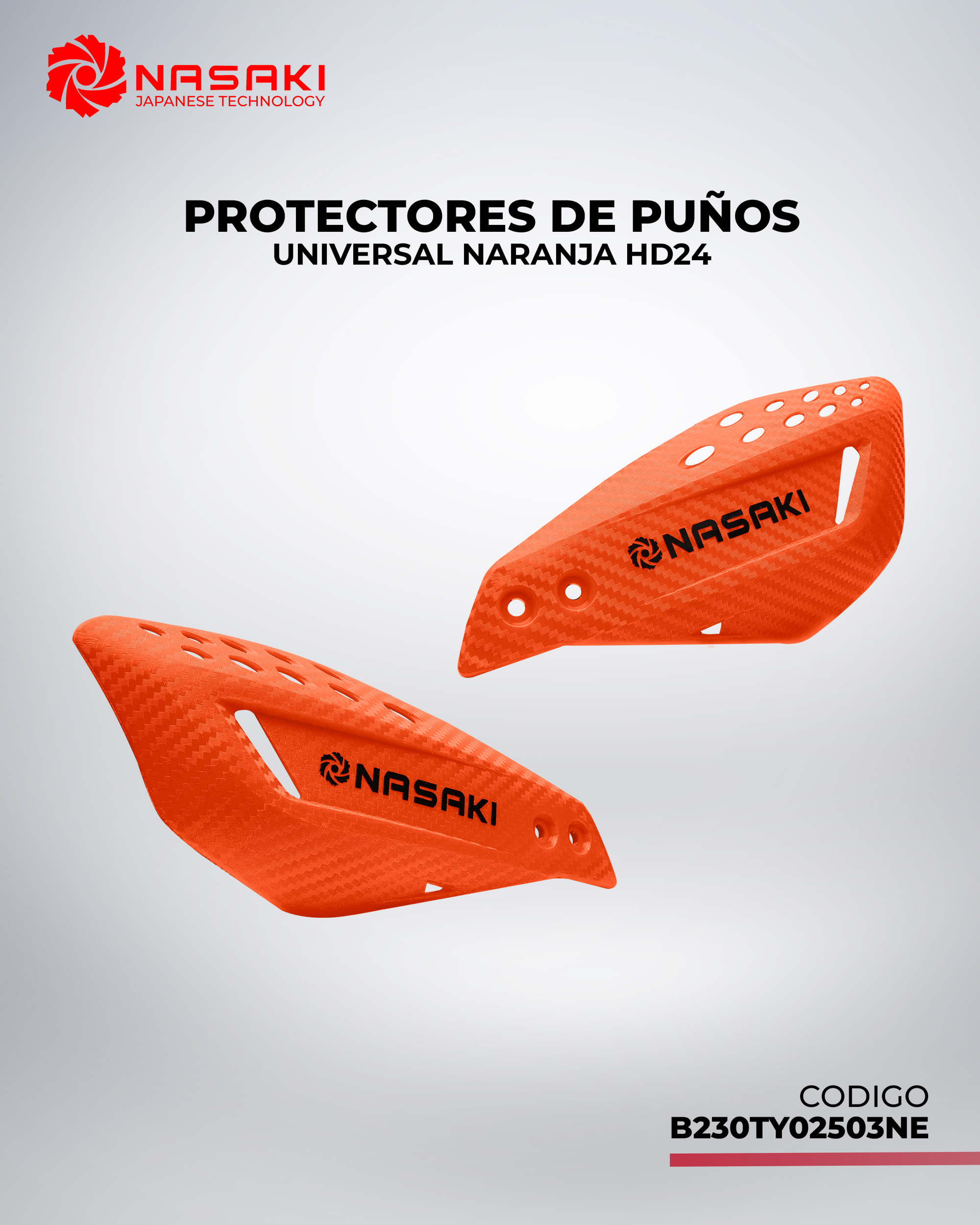PROTECTORES DE PUÑOS UNIVERSAL NARANJA HD24