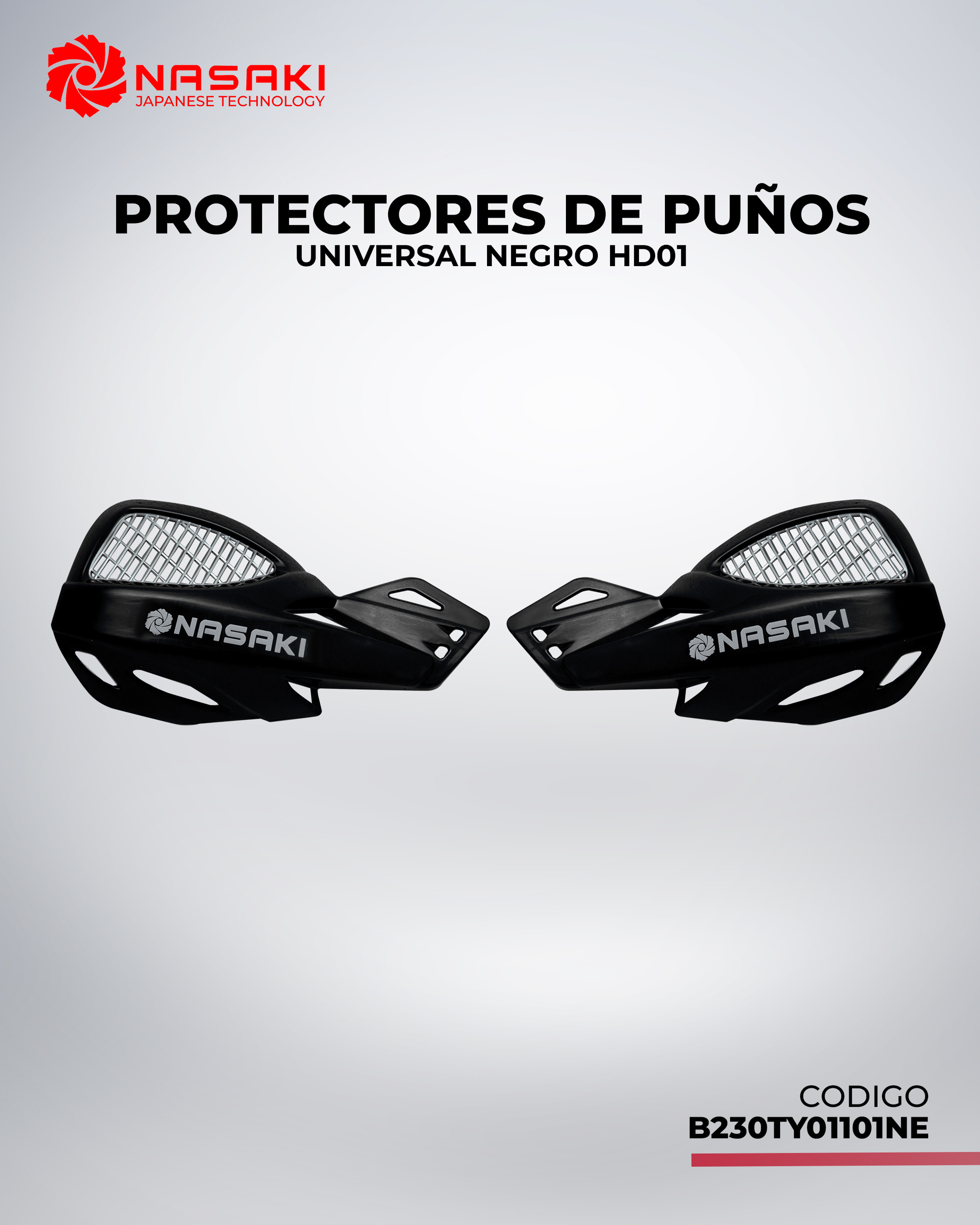PROTECTORES DE PUÑOS UNIVERSAL NEGRO HD01