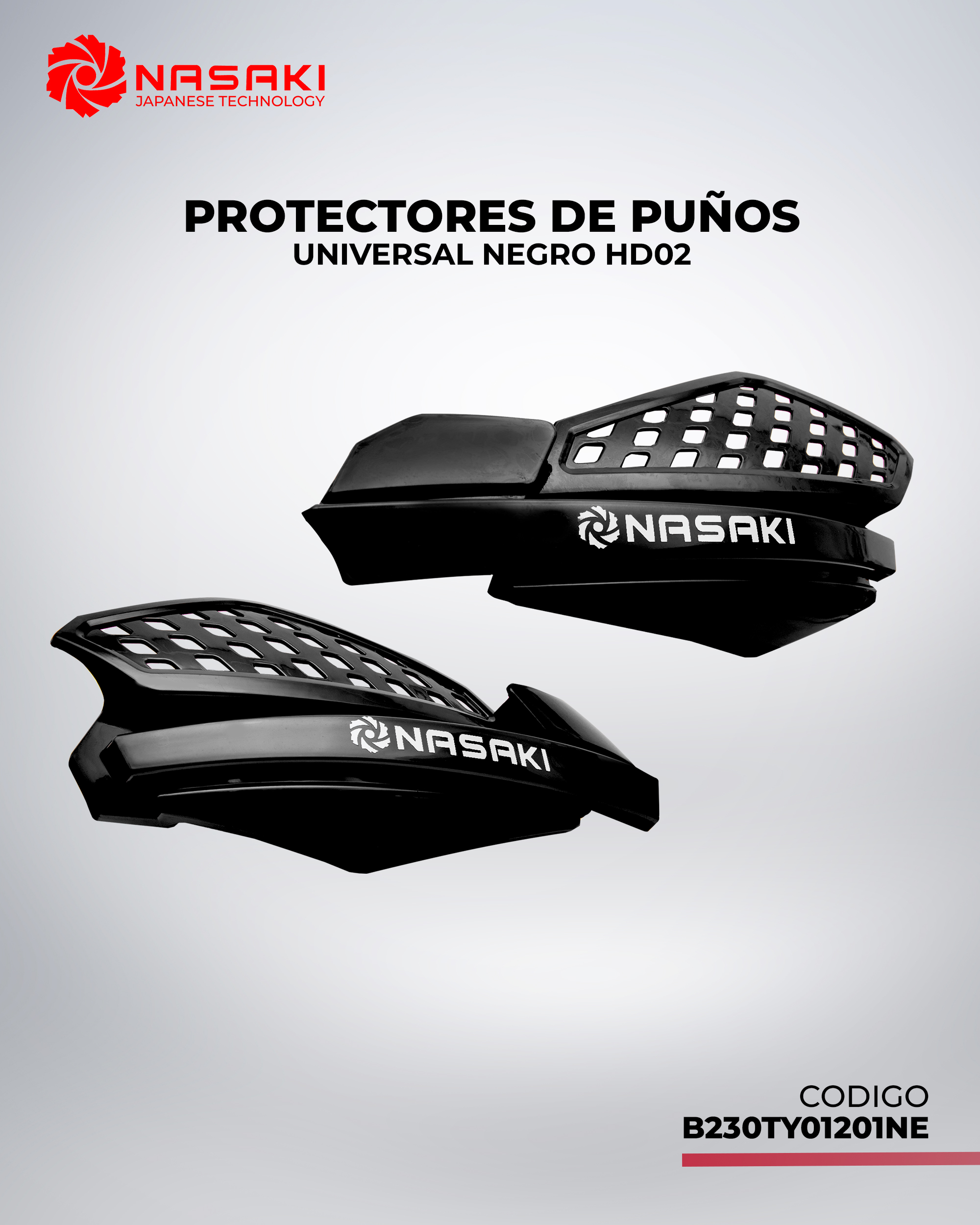 PROTECTORES DE PUÑOS UNIVERSAL NEGRO HD02