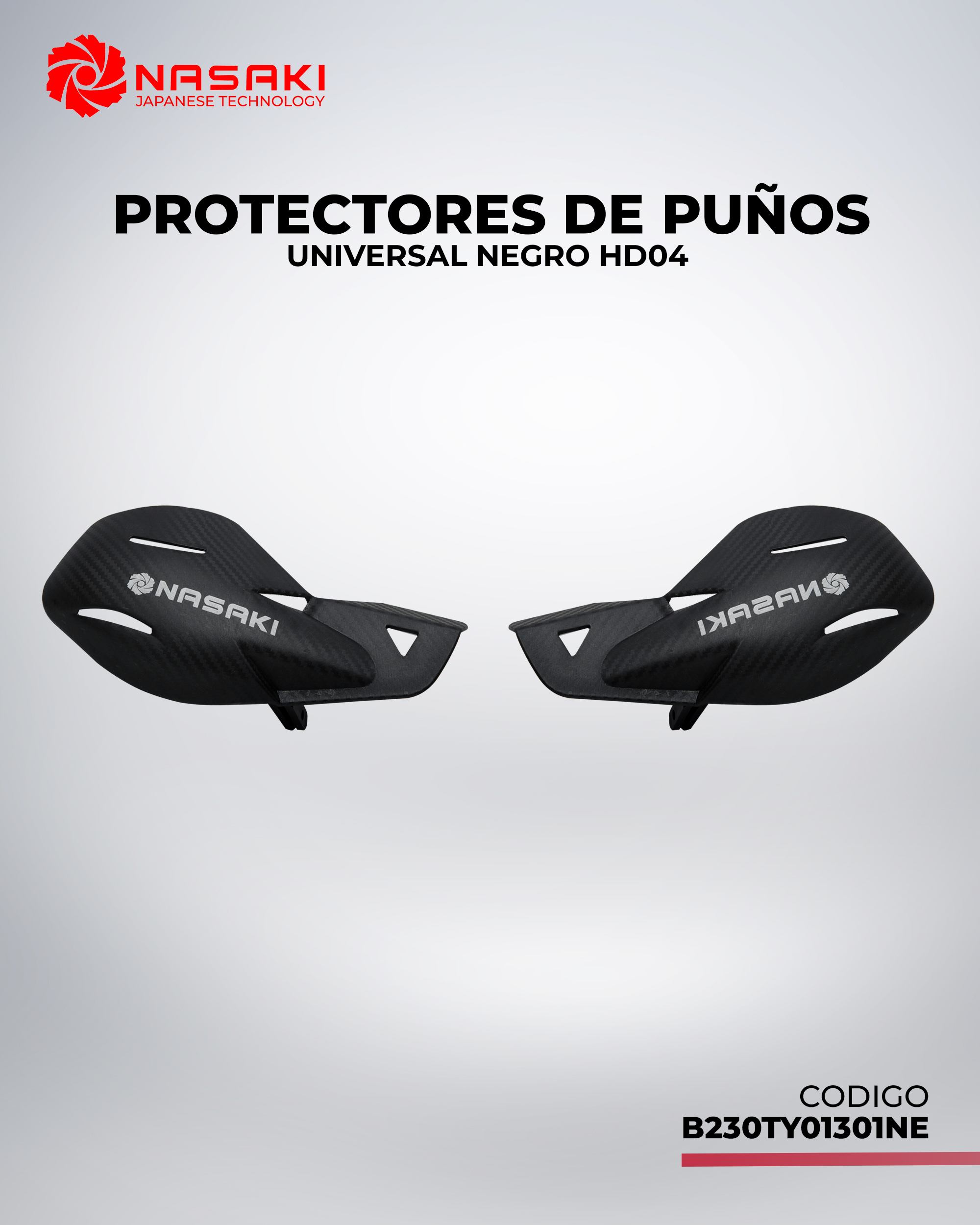 PROTECTORES DE PUÑOS UNIVERSAL NEGRO HD04