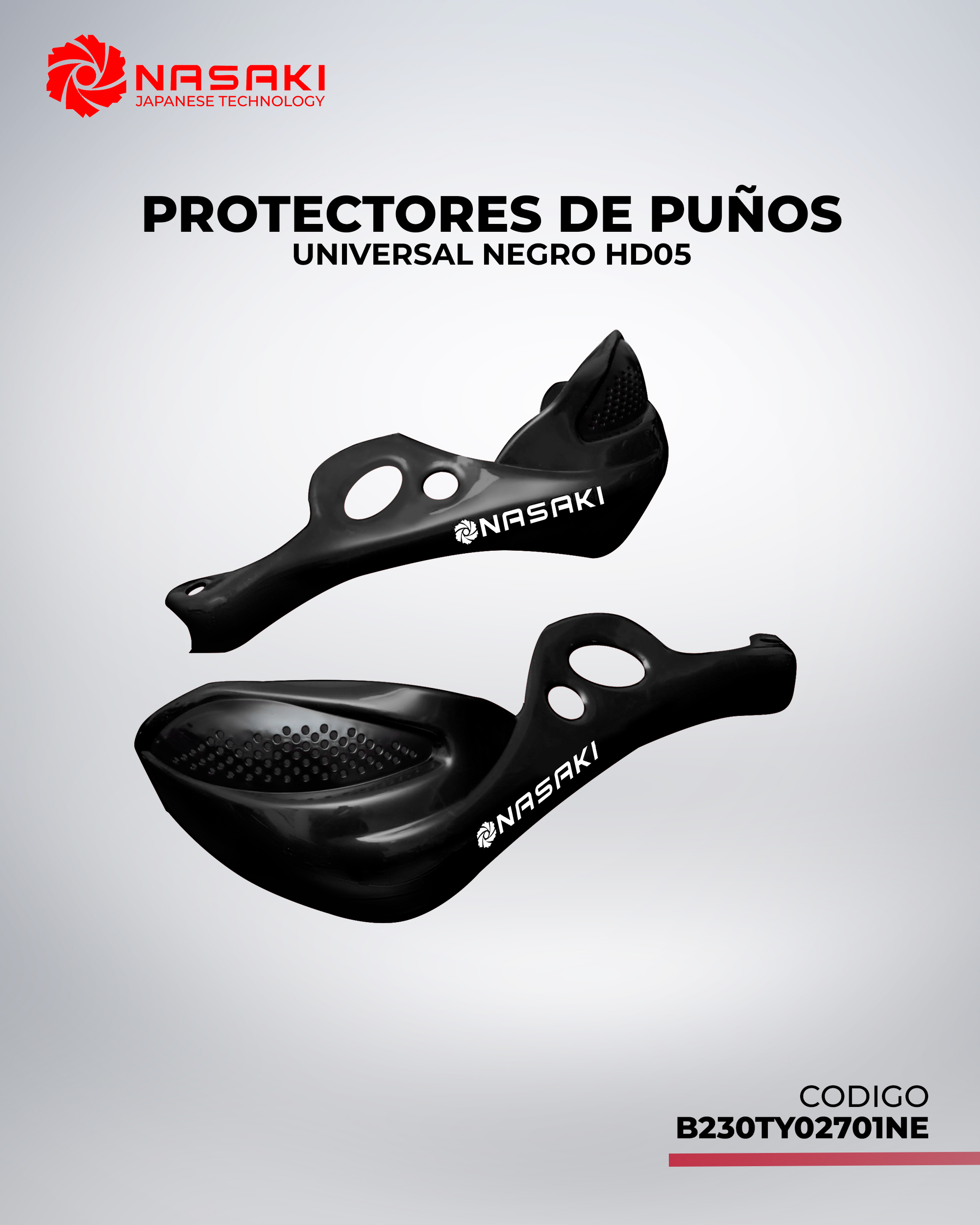 PROTECTORES DE PUÑOS UNIVERSAL NEGRO HD05