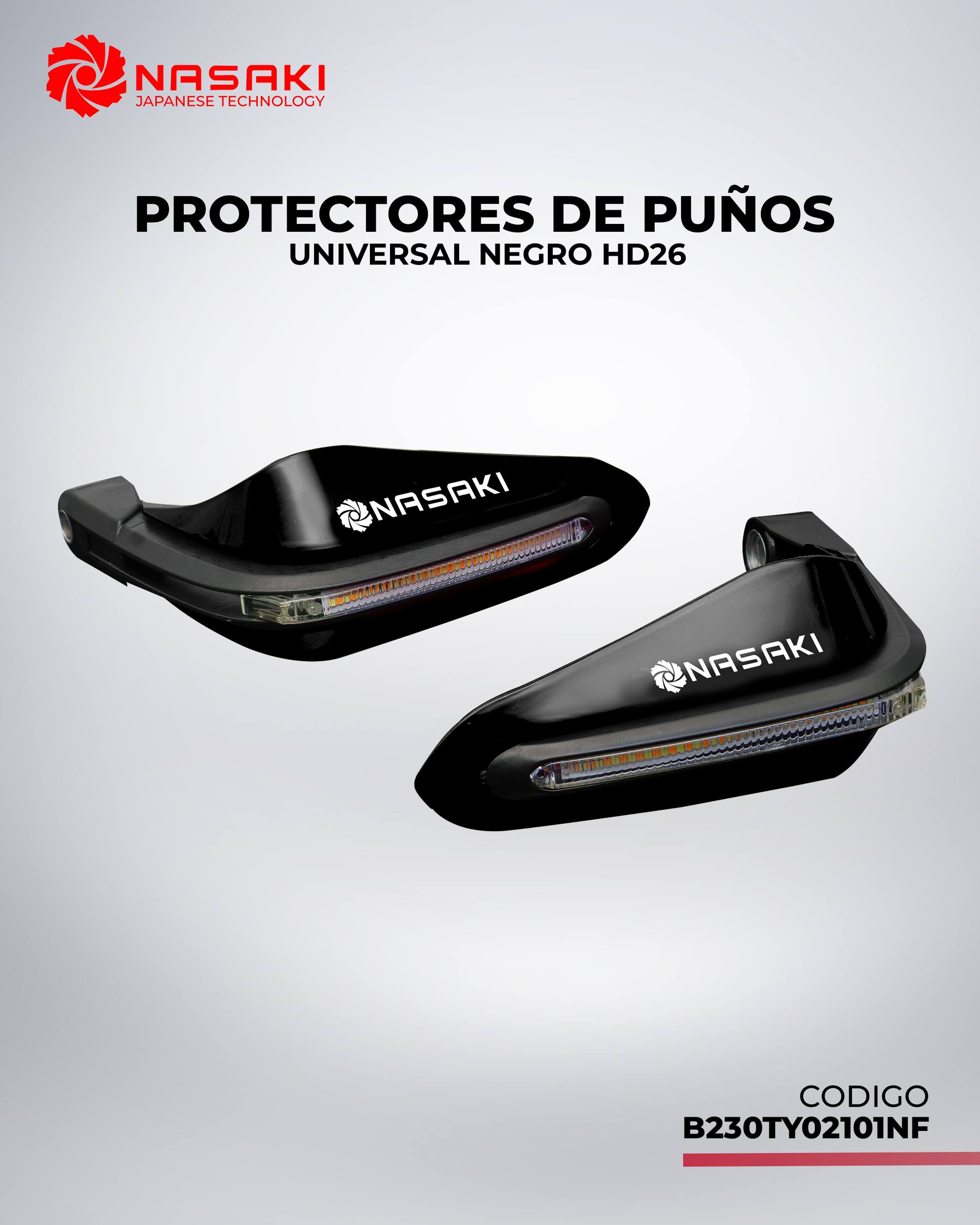 PROTECTORES DE PUÑOS UNIVERSAL NEGRO HD26