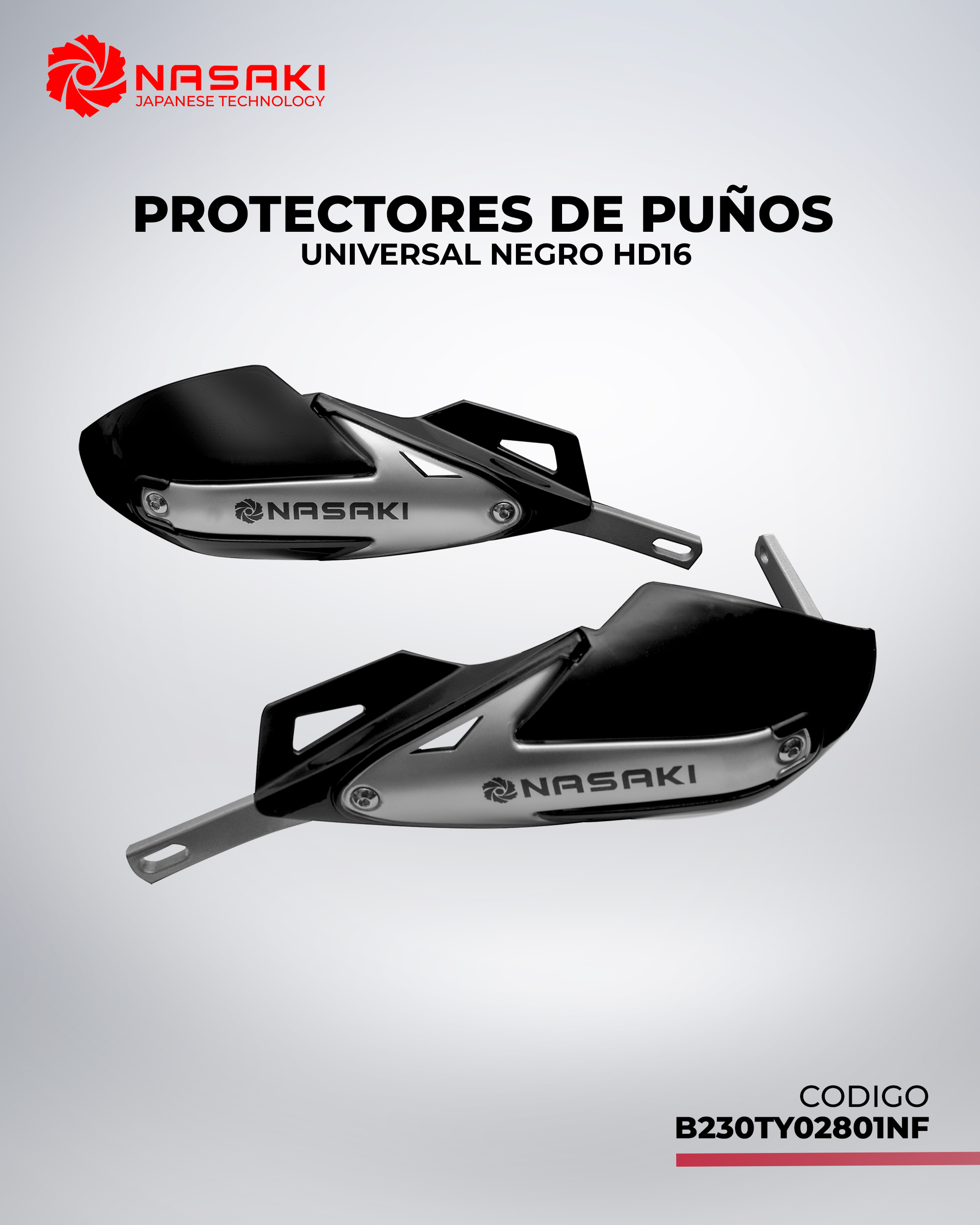 PROTECTORES DE PUÑOS UNIVERSAL NEGRO HD16