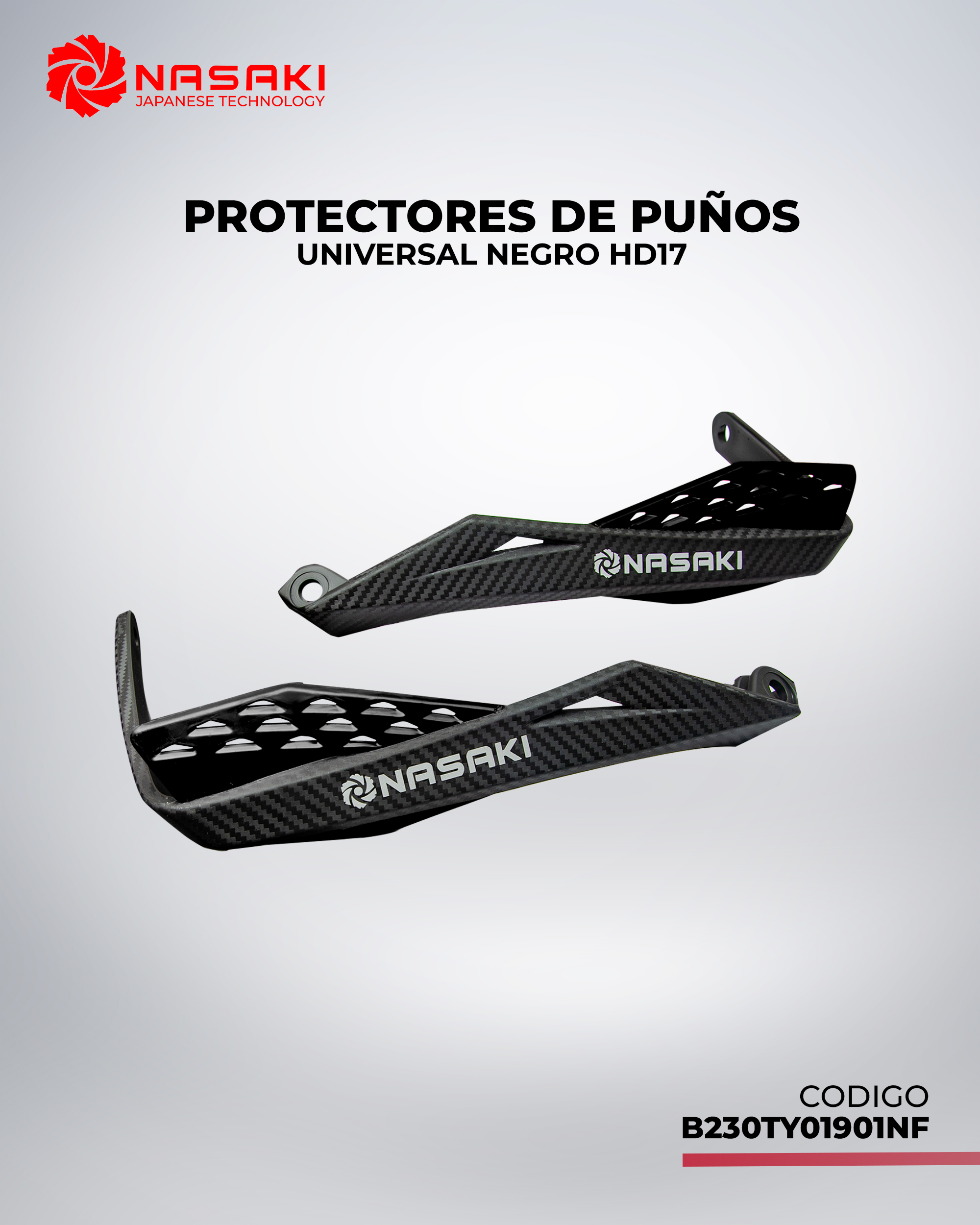 PROTECTORES DE PUÑOS UNIVERSAL NEGRO HD17