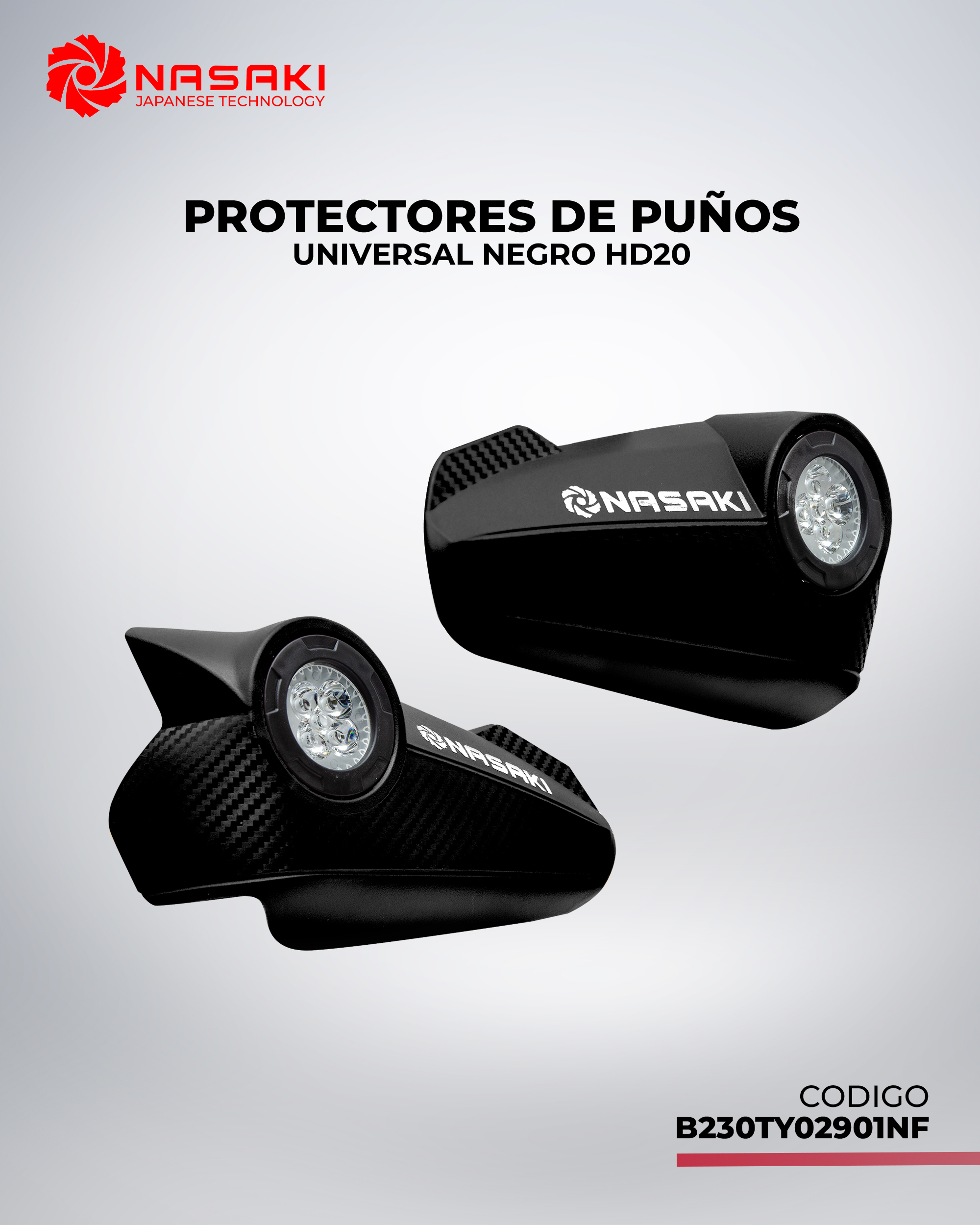 PROTECTORES DE PUÑOS UNIVERSAL NEGRO HD20