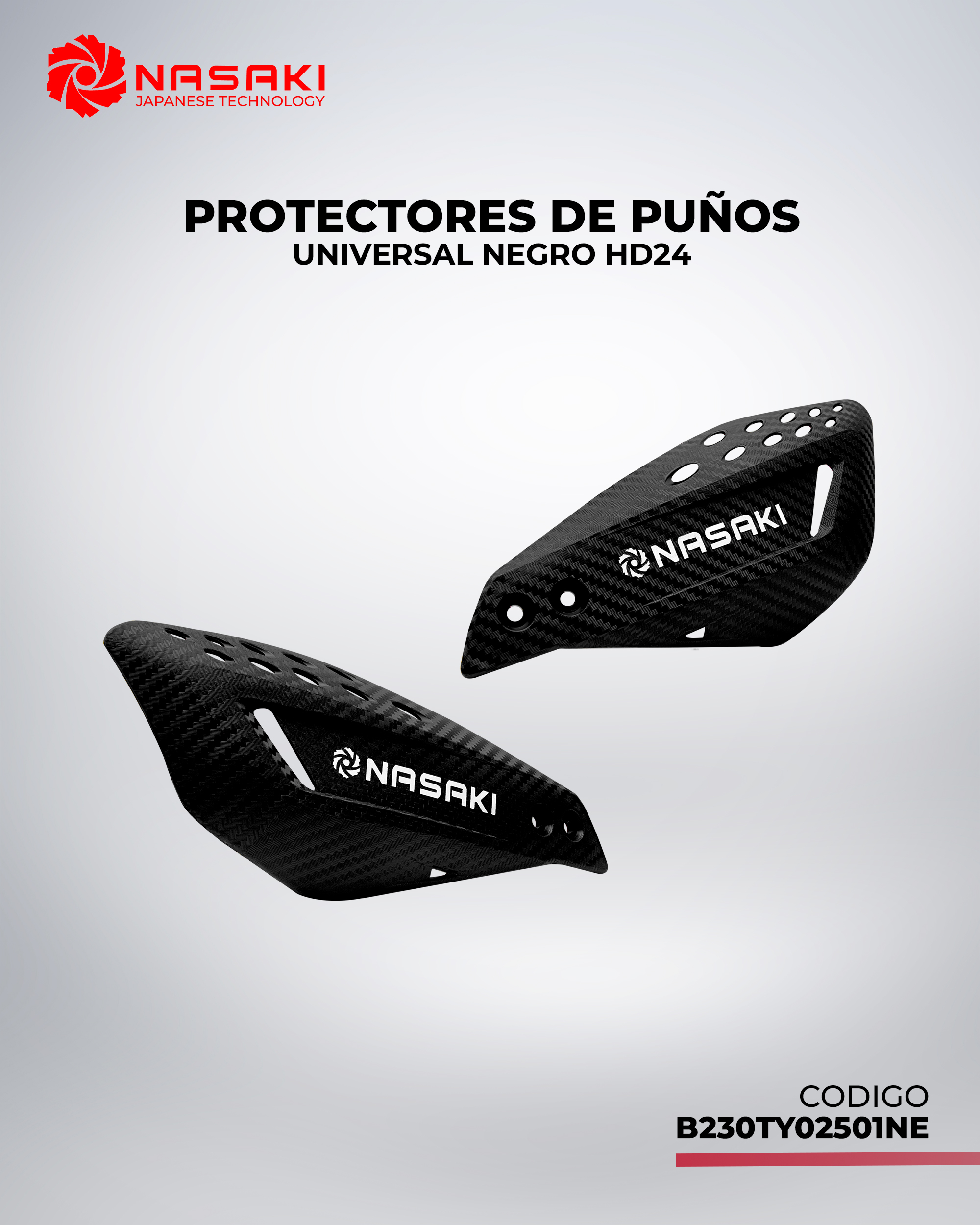 PROTECTORES DE PUÑOS UNIVERSAL NEGRO HD24