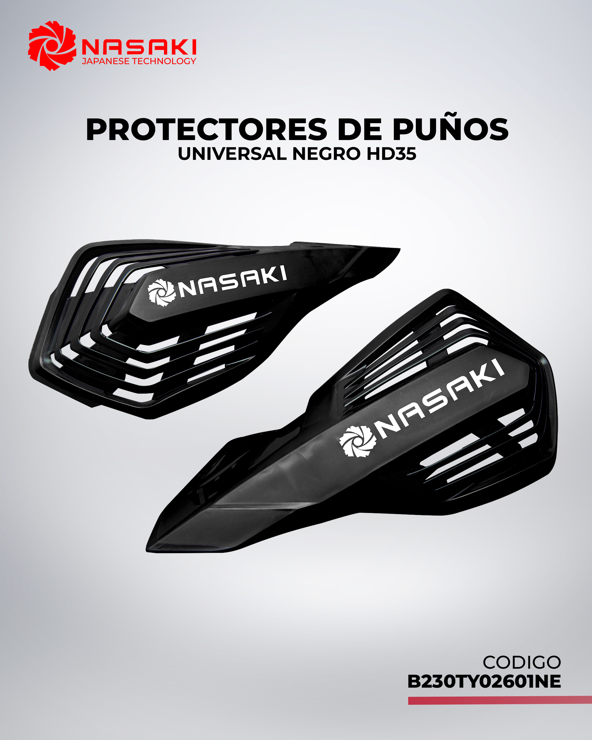 PROTECTORES DE PUÑOS UNIVERSAL NEGRO HD35