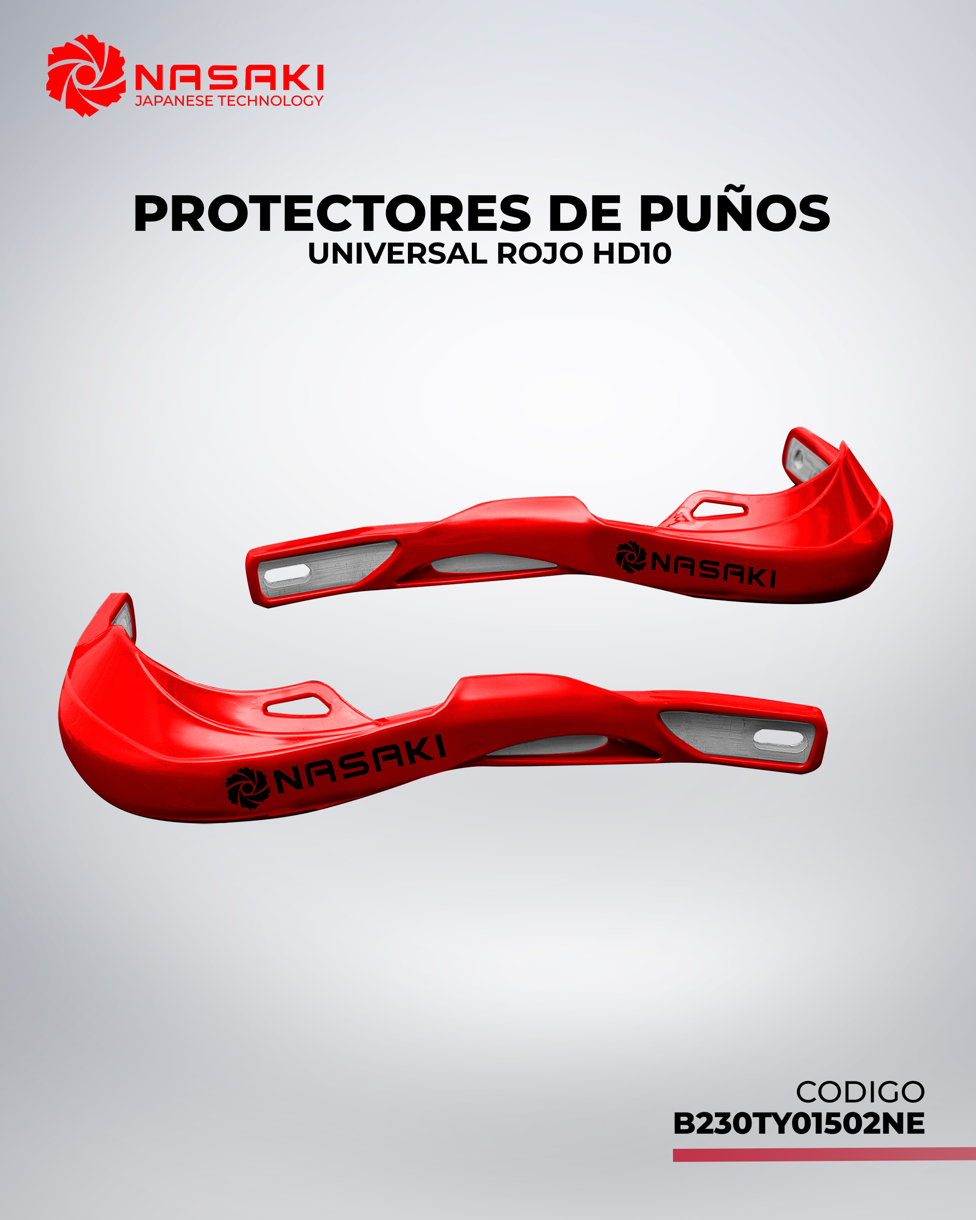 PROTECTORES DE PUÑOS UNIVERSAL ROJO HD10