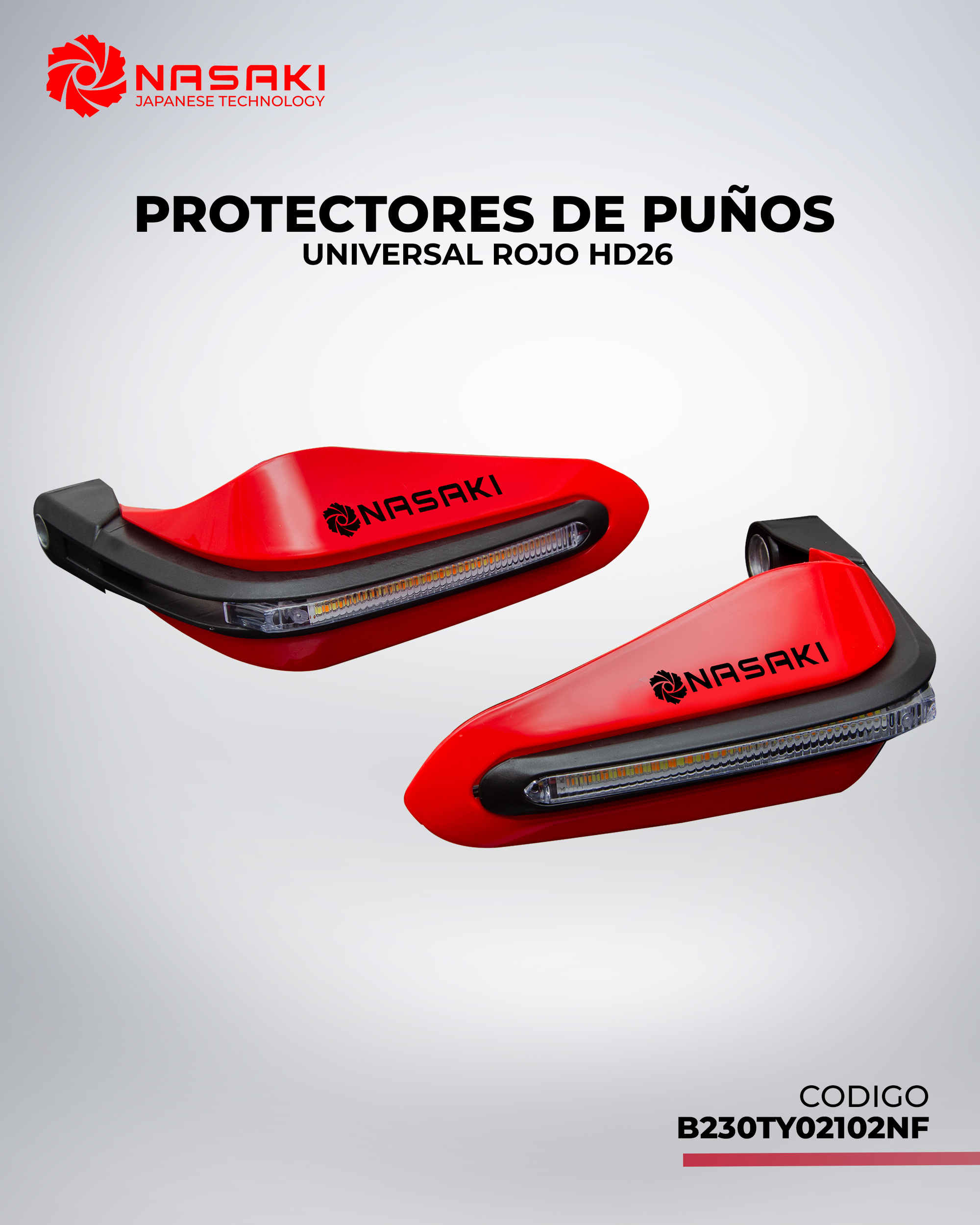 PROTECTORES DE PUÑOS UNIVERSAL ROJO HD26