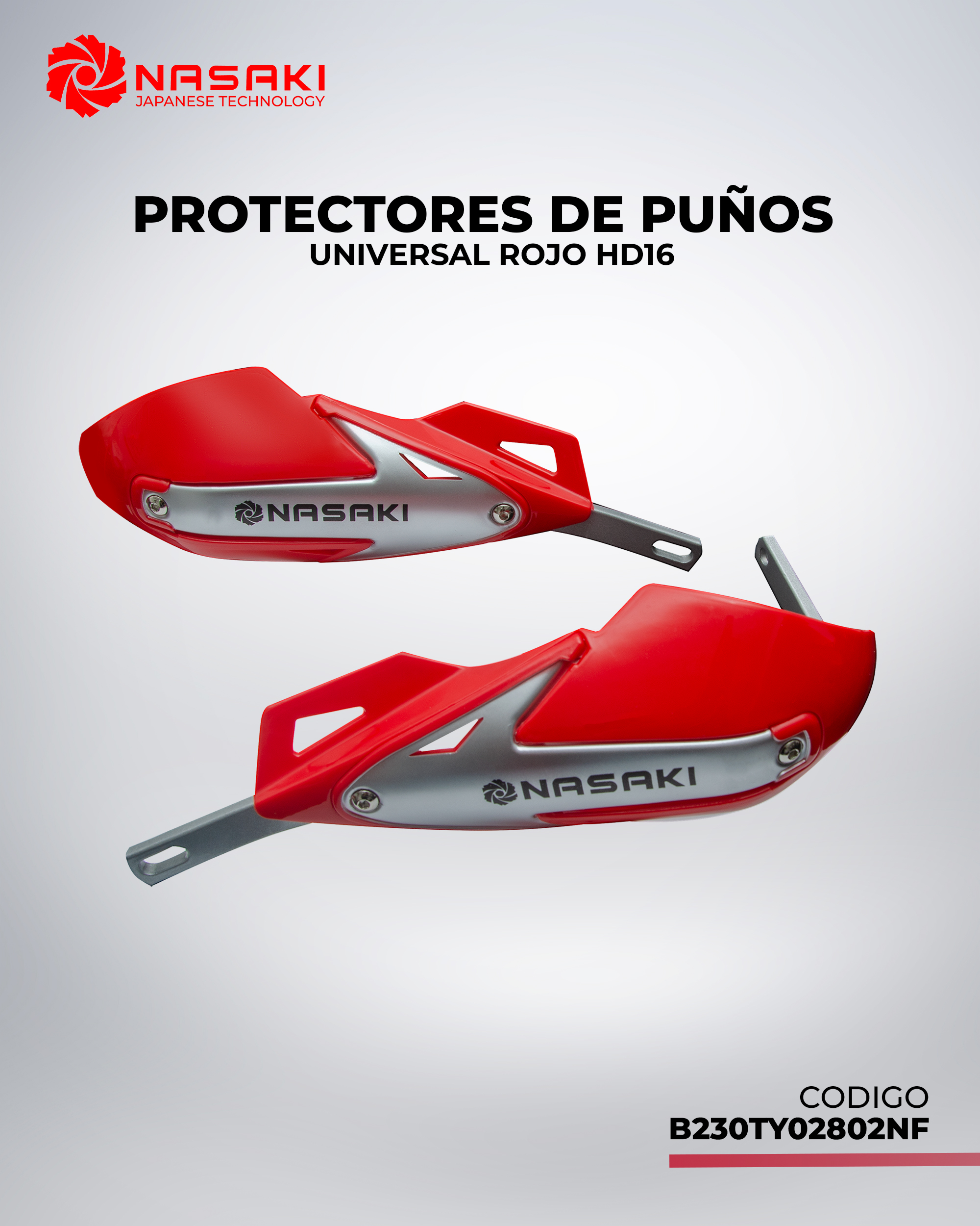 PROTECTORES DE PUÑOS UNIVERSAL ROJO HD16