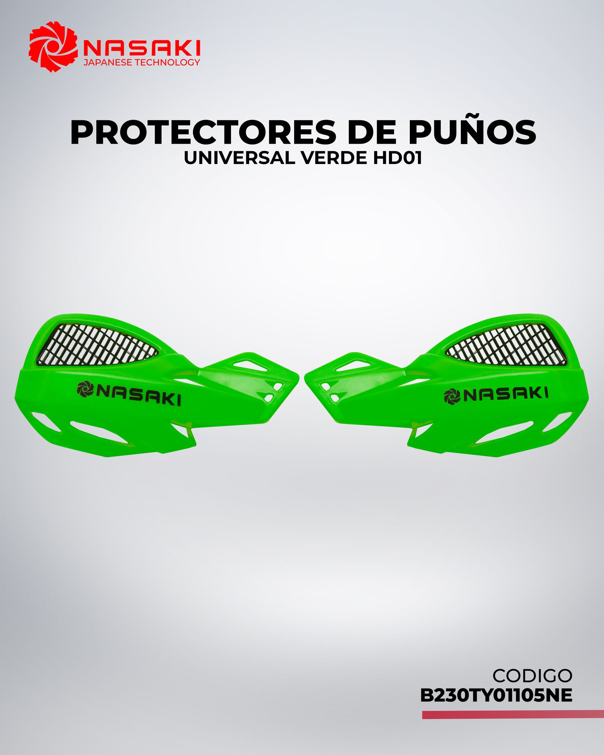 PROTECTORES DE PUÑOS UNIVERSAL VERDE HD01