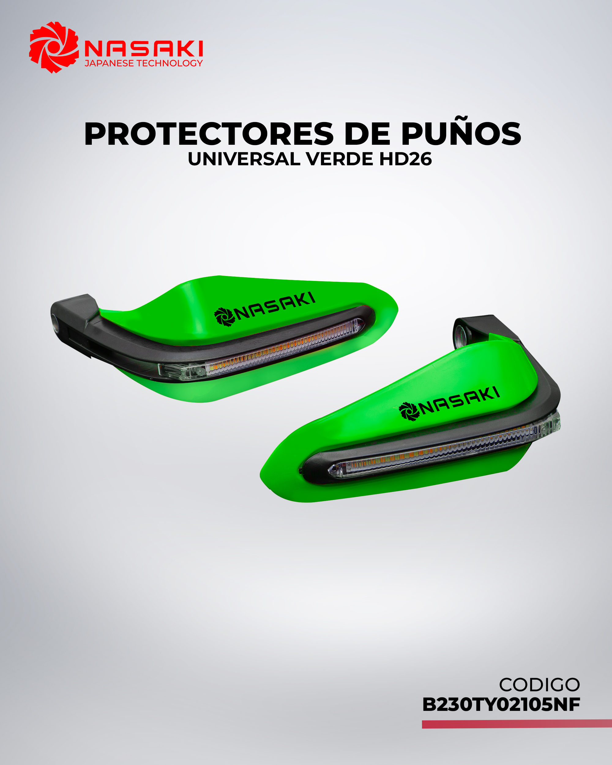 PROTECTORES DE PUÑOS UNIVERSAL VERDE HD26