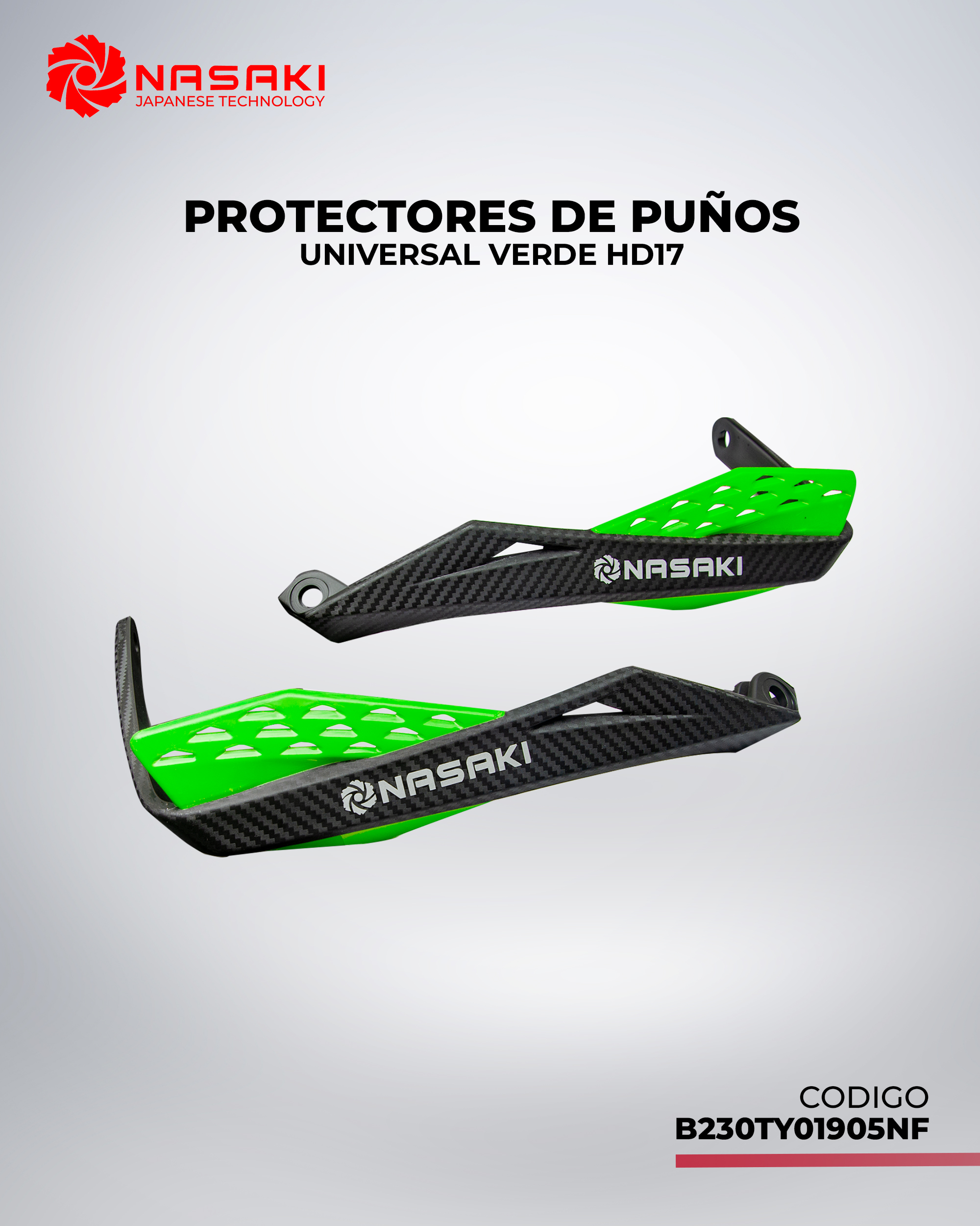 PROTECTORES DE PUÑOS UNIVERSAL VERDE HD17