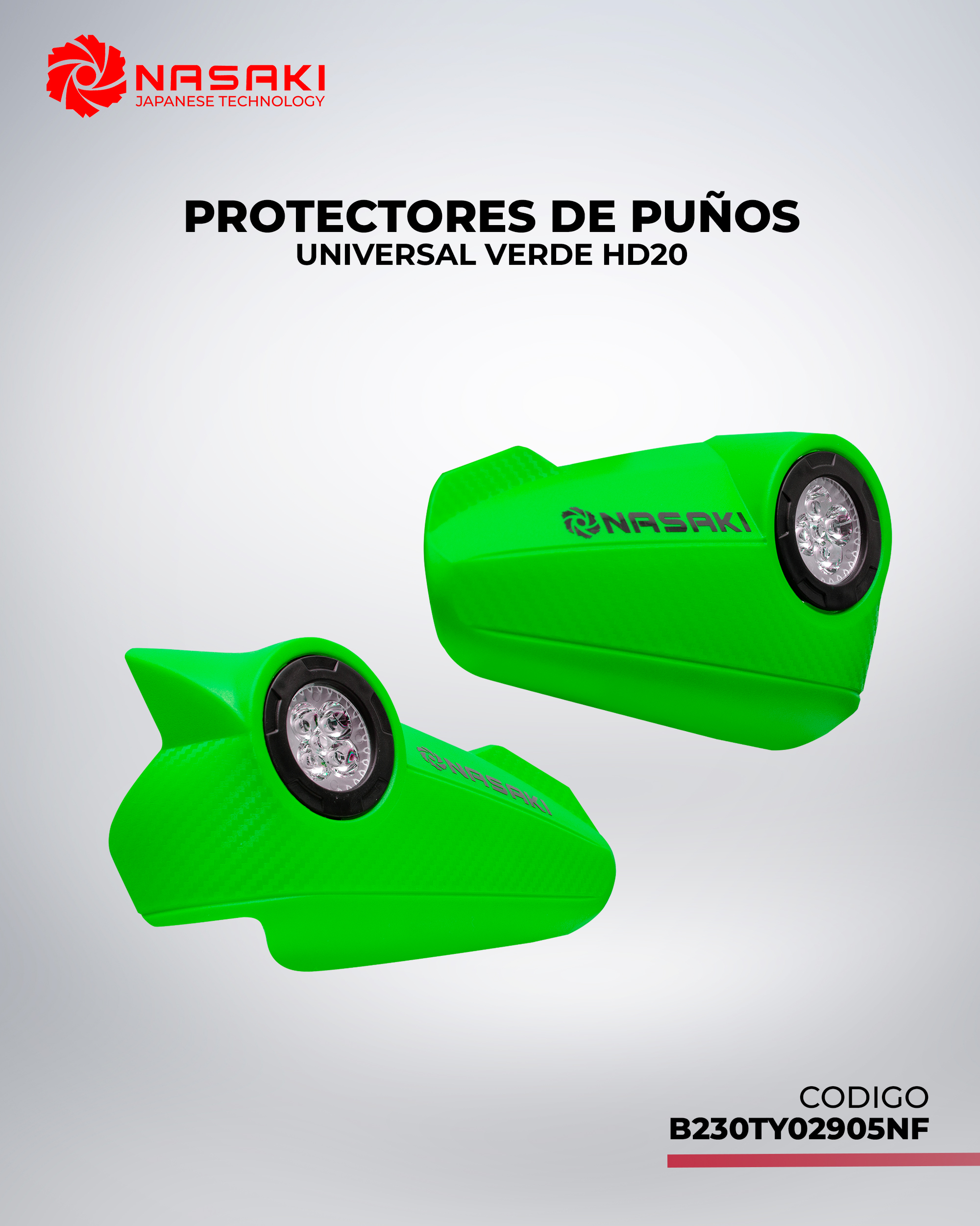 PROTECTORES DE PUÑOS UNIVERSAL VERDE HD20