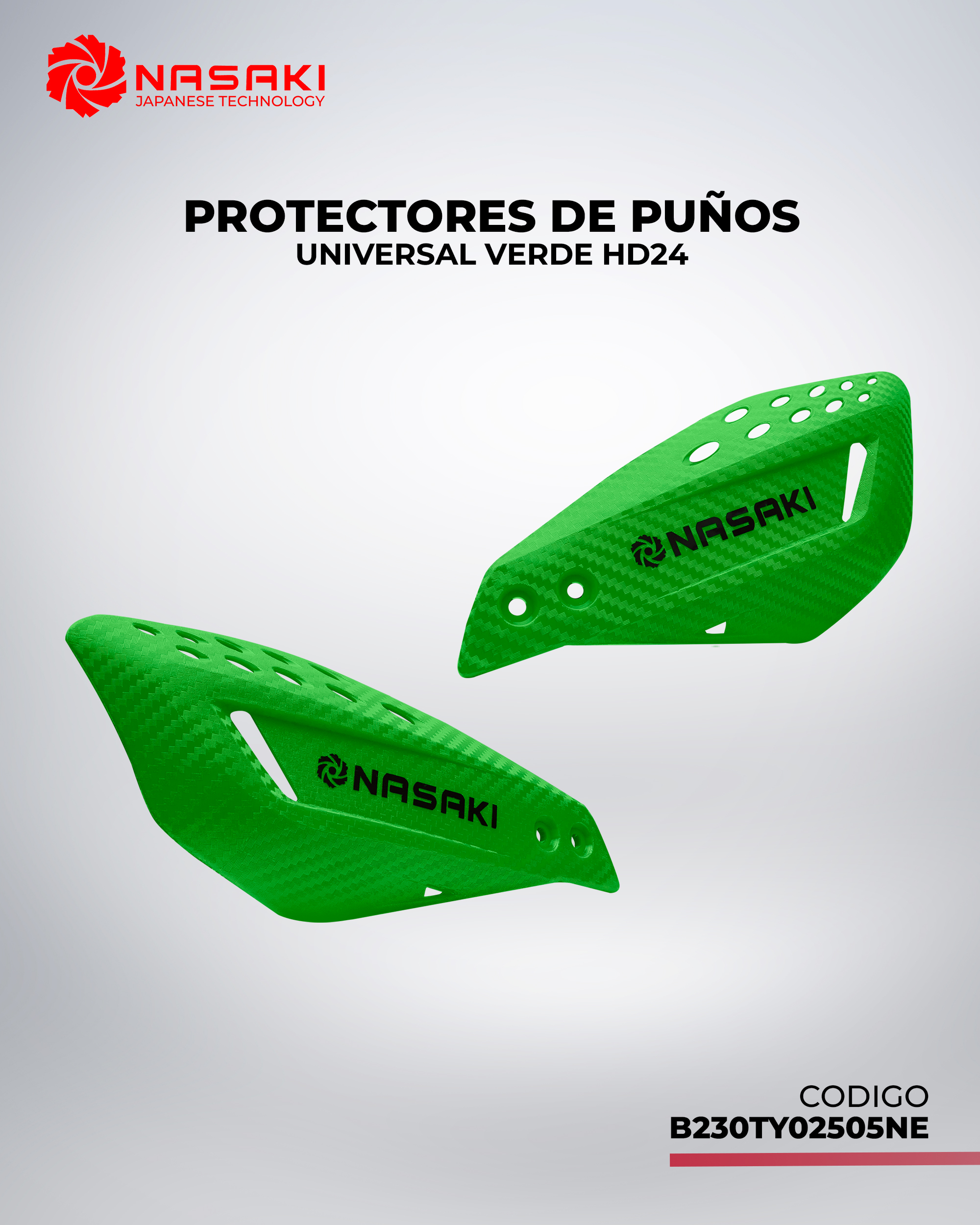 PROTECTORES DE PUÑOS UNIVERSAL VERDE HD24