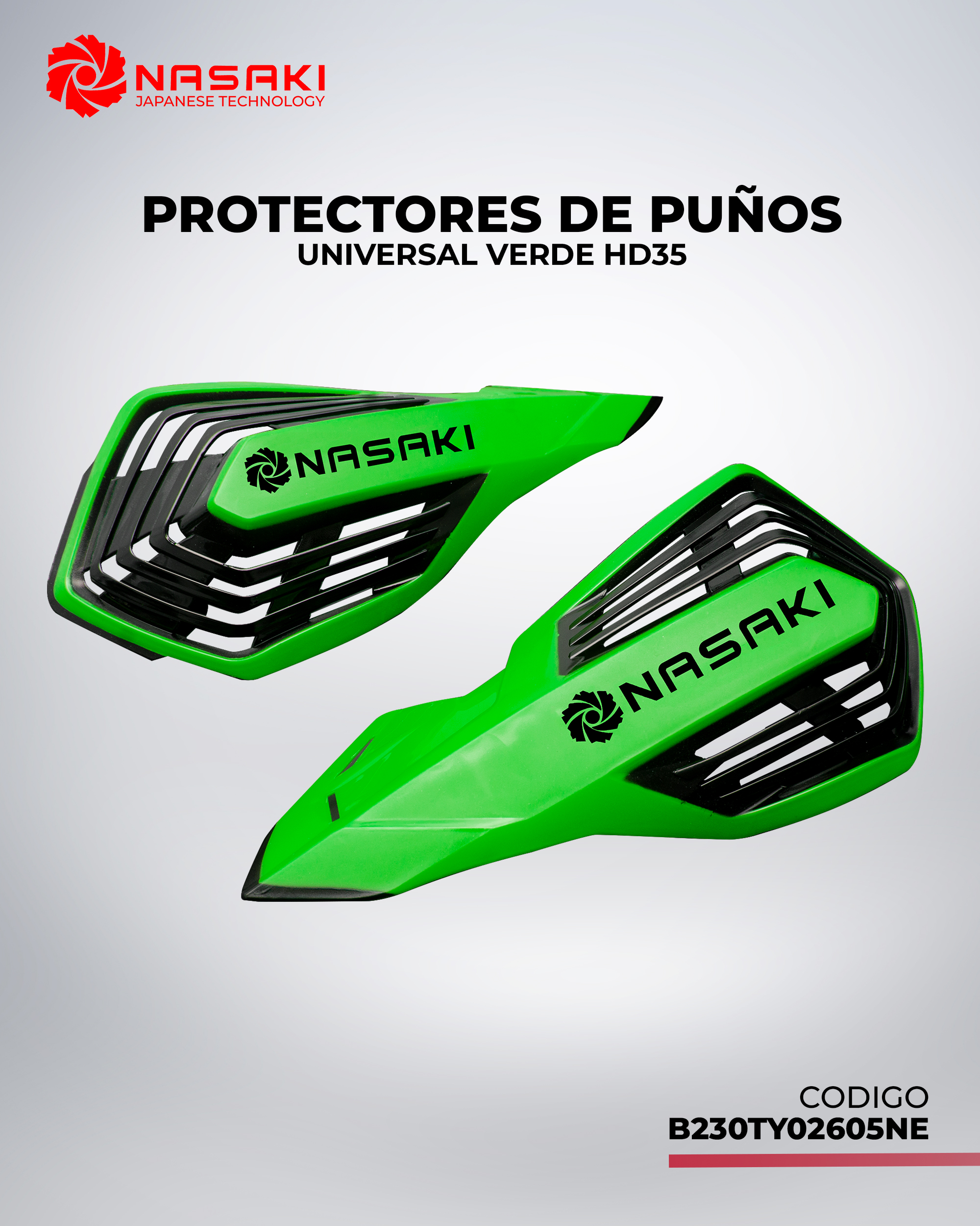 PROTECTORES DE PUÑOS UNIVERSAL VERDE HD35