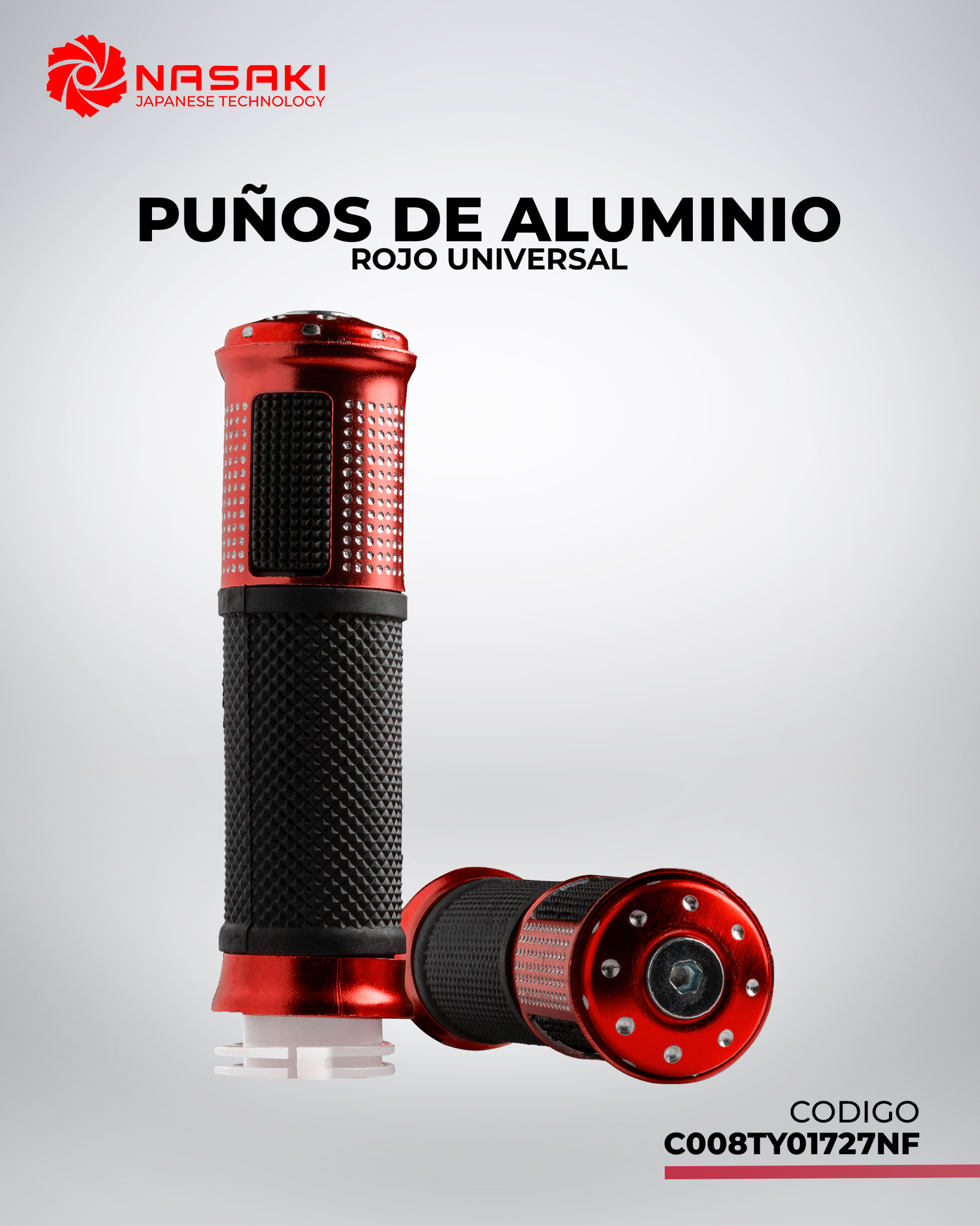 PUÑOS  ALUMINIO ROJO UNIVERSAL