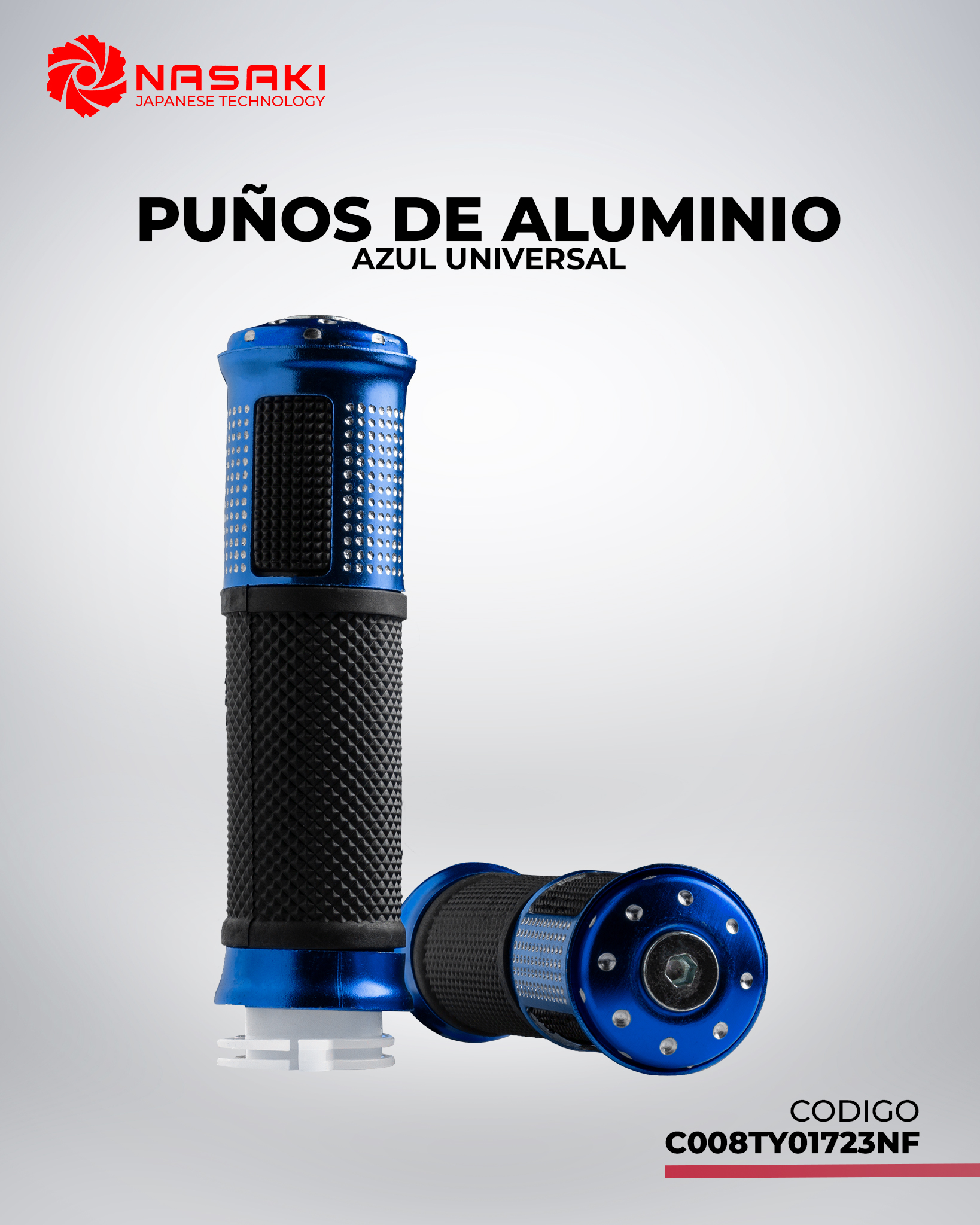 PUÑOS ALUMINIO AZUL UNIVERSAL