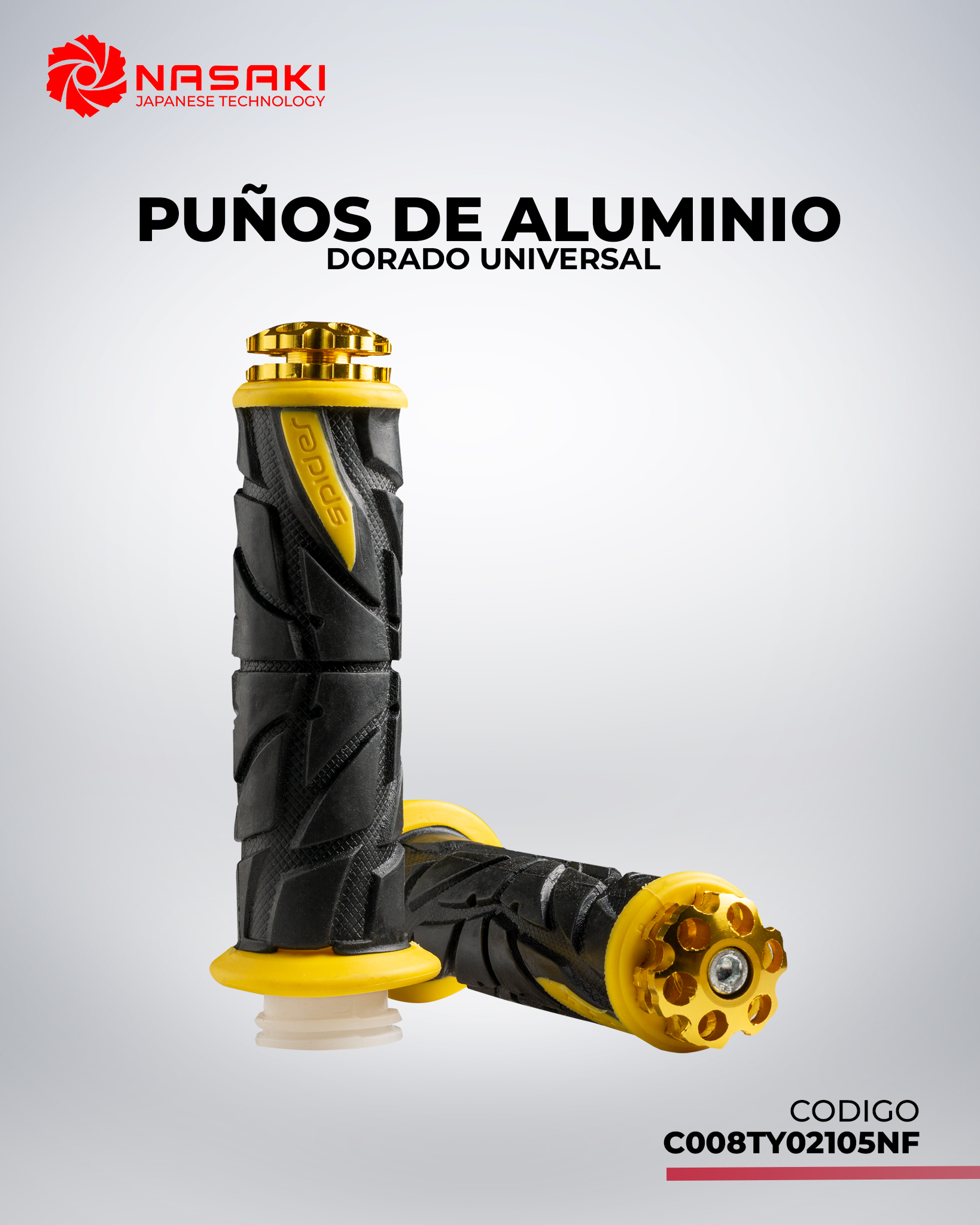 PUÑOS ALUMINIO DORADO UNIVERSAL