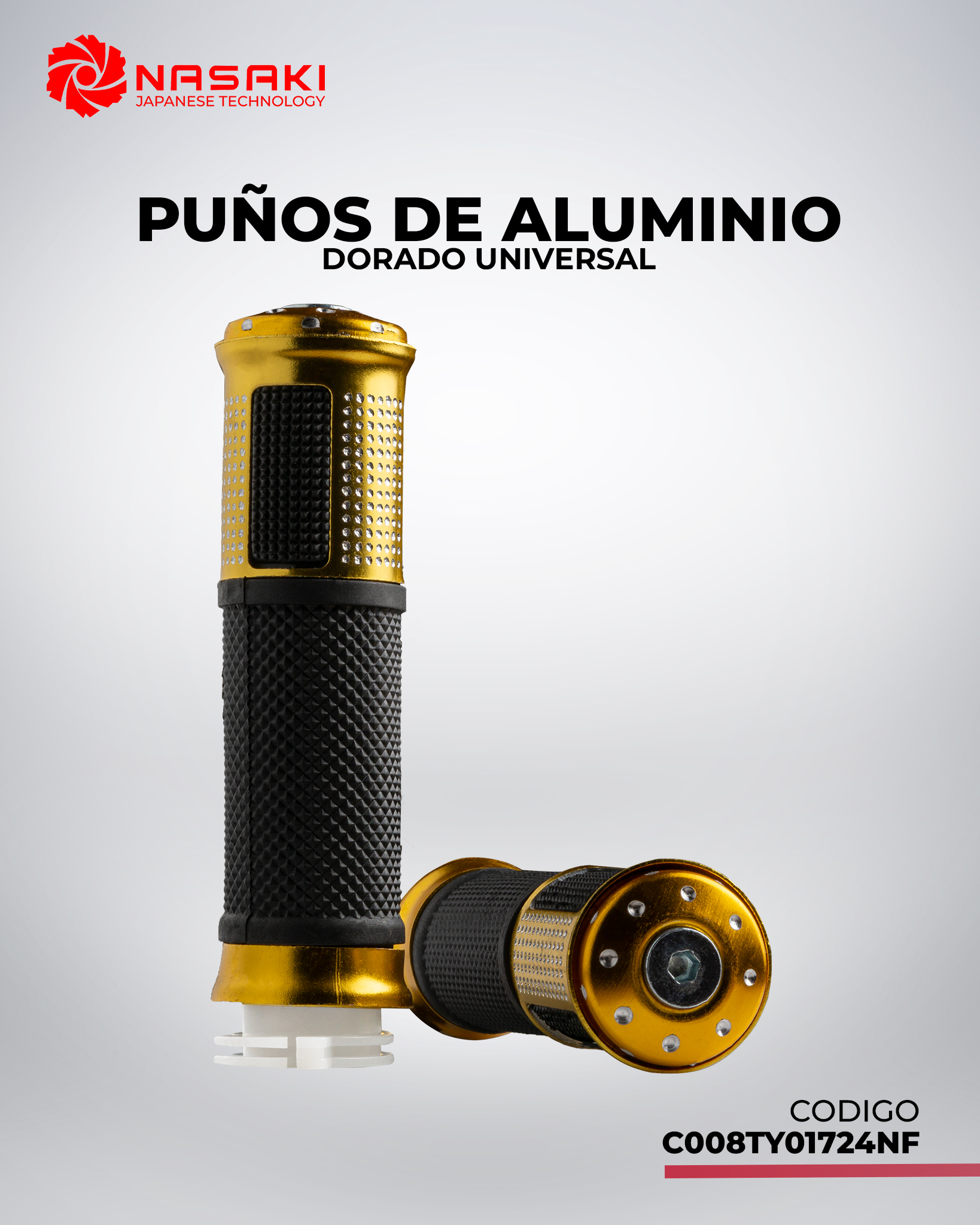 PUÑOS ALUMINIO DORADO UNIVERSAL