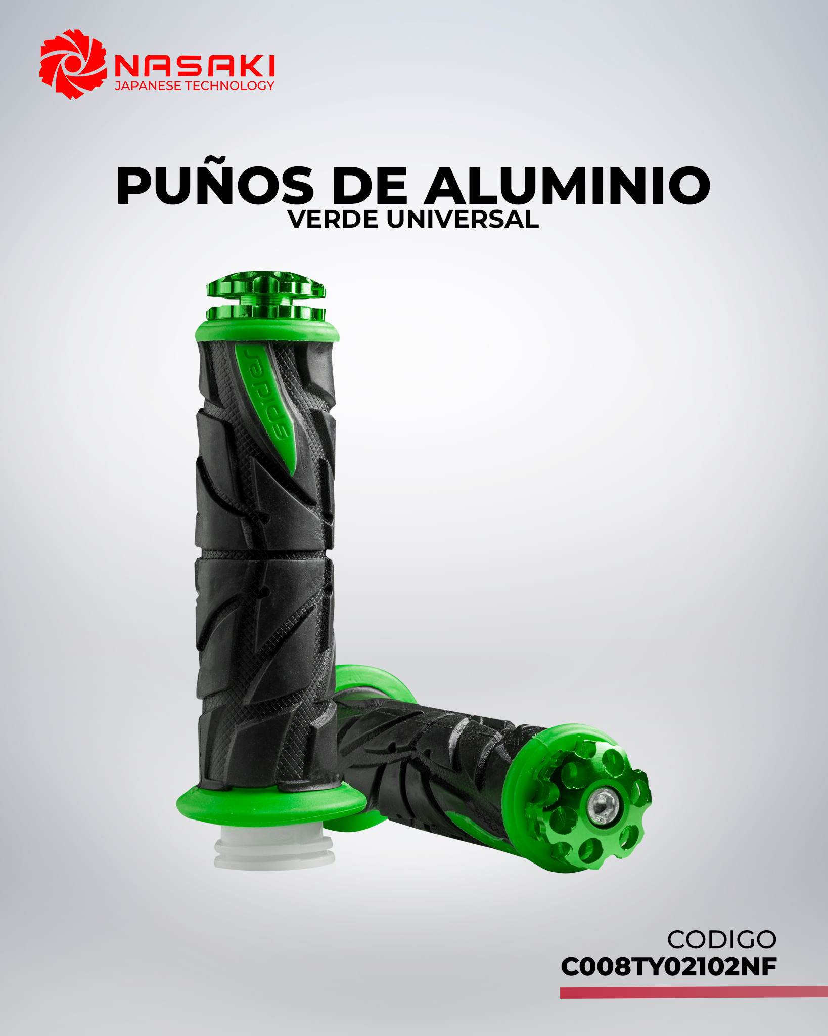 PUÑOS ALUMINIO VERDE UNIVERSAL