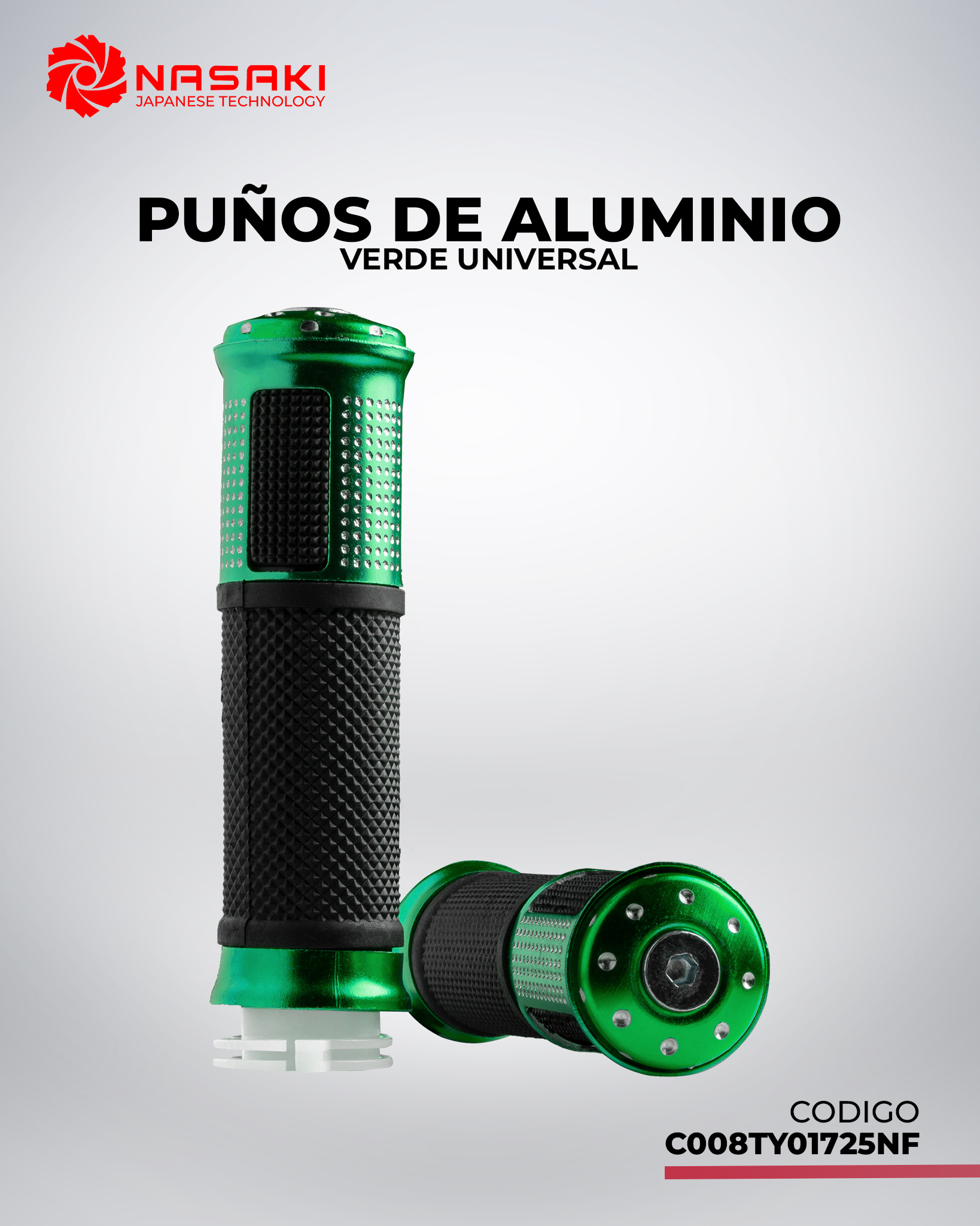 PUÑOS ALUMINIO VERDE UNIVERSAL