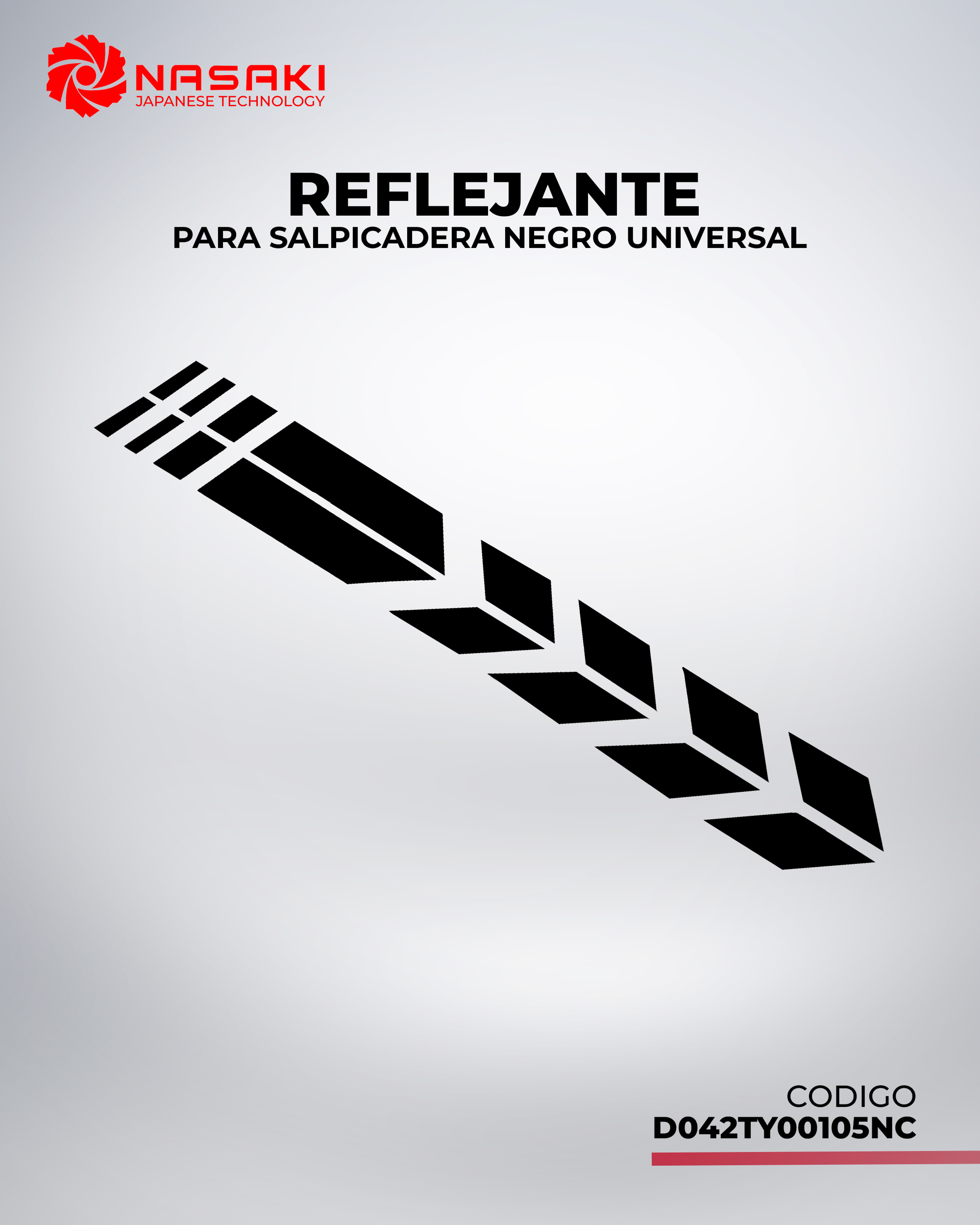 REFLEJANTE PARA SALIPCADERA NEGRO UNIVERSAL