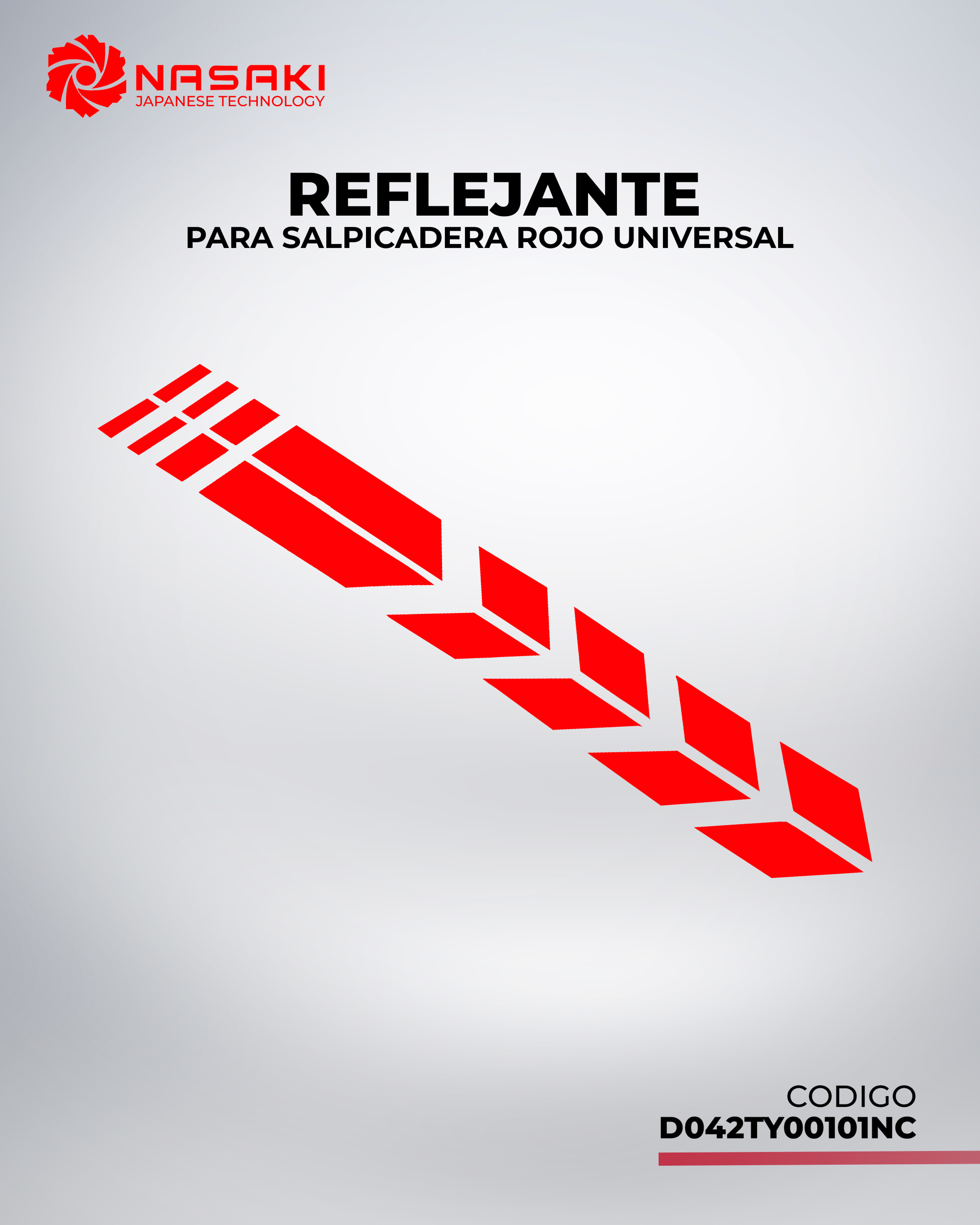 REFLEJANTE PARA SALIPCADERA ROJO UNIVERSAL
