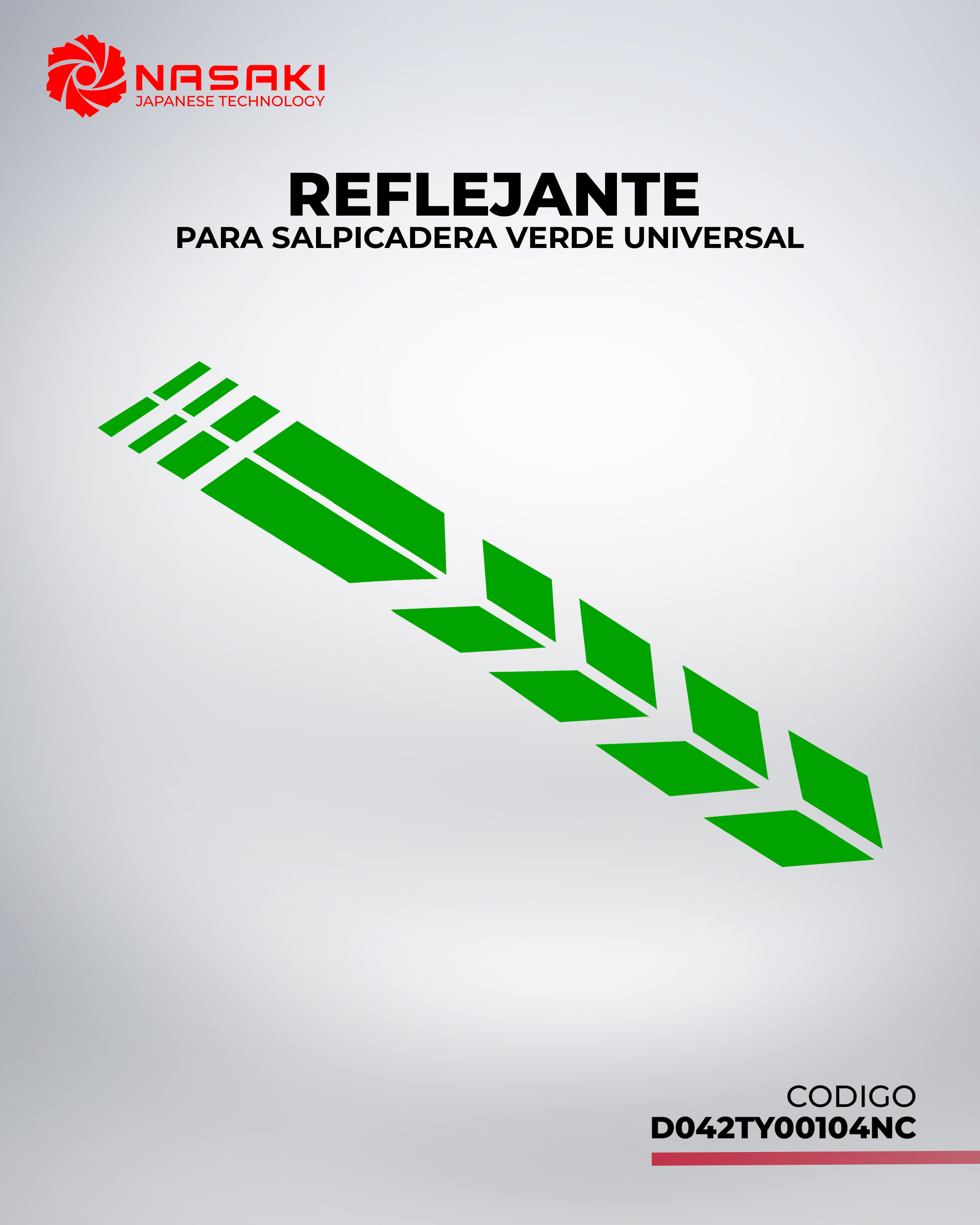 REFLEJANTE PARA SALIPCADERA VERDE UNIVERSAL