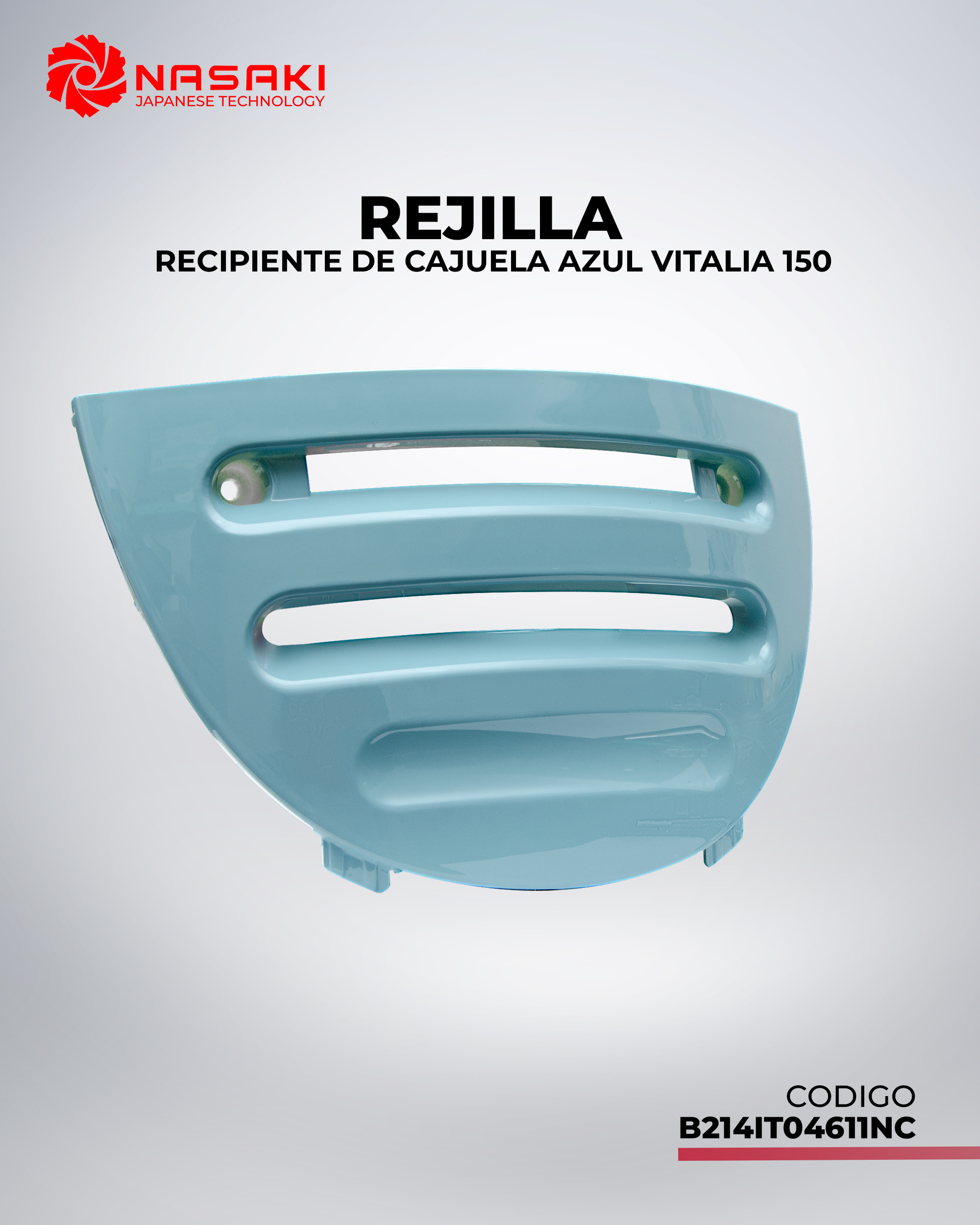 REJILLA RECIPIENTE CAJUELA AZUL VITALIA 150