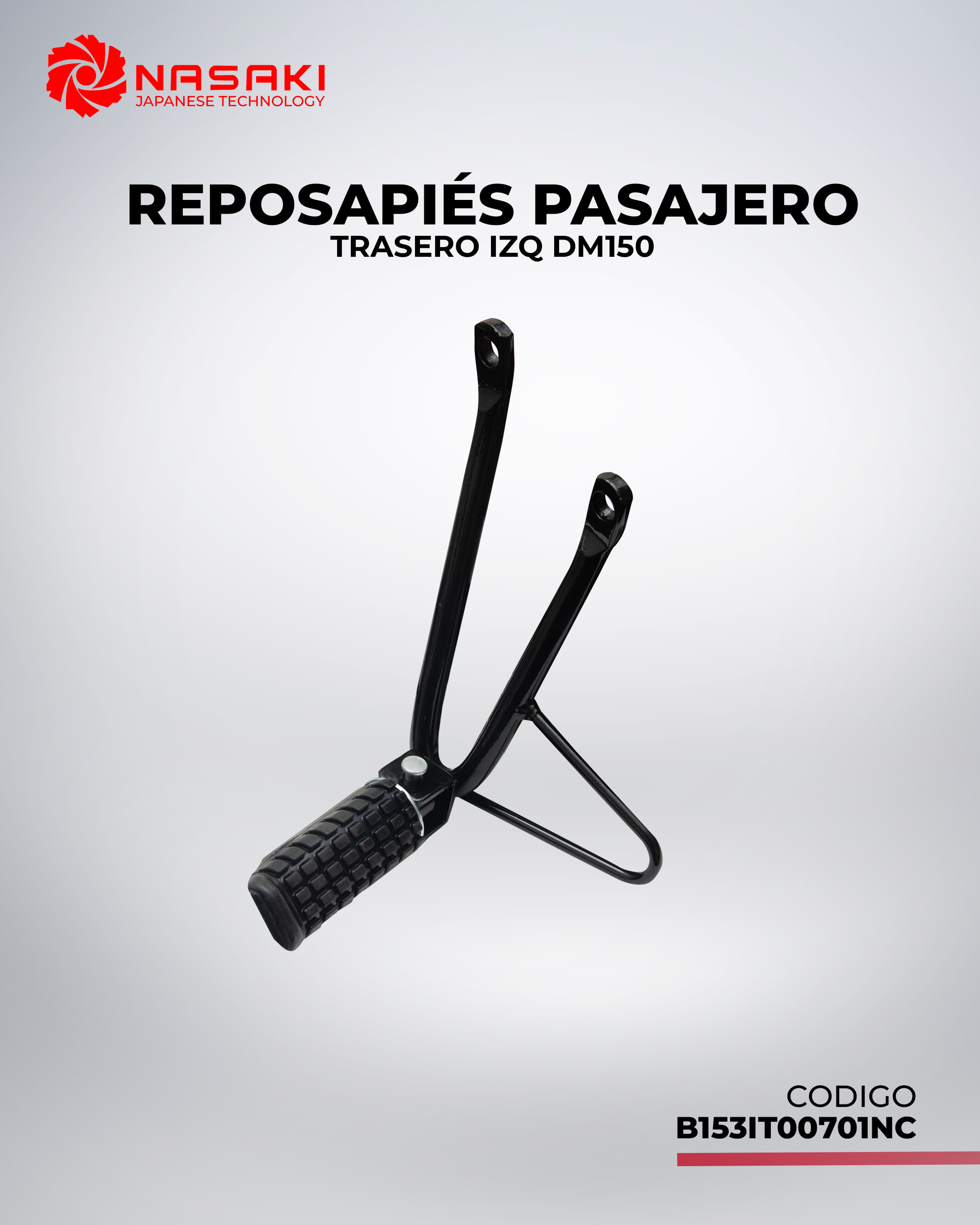 REPOSAPIES PASAJERO TRASERO IZQ DM150