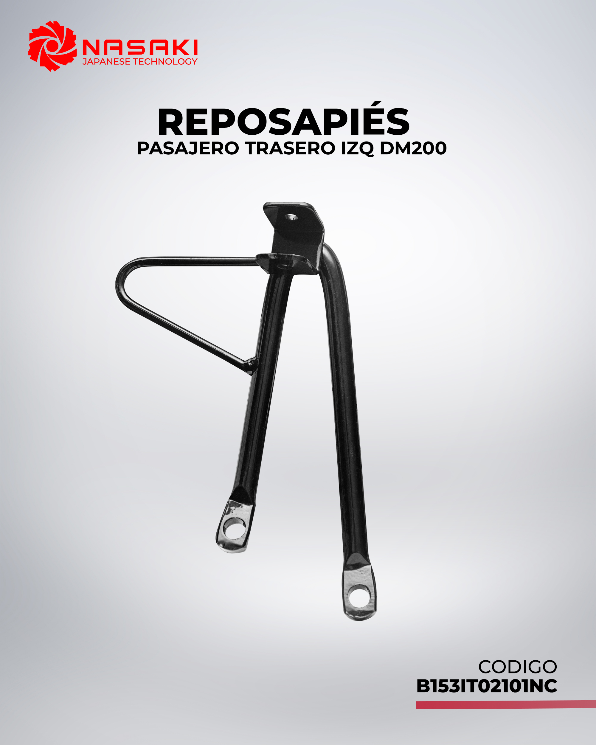REPOSAPIES PASAJERO TRASERO IZQ DM200