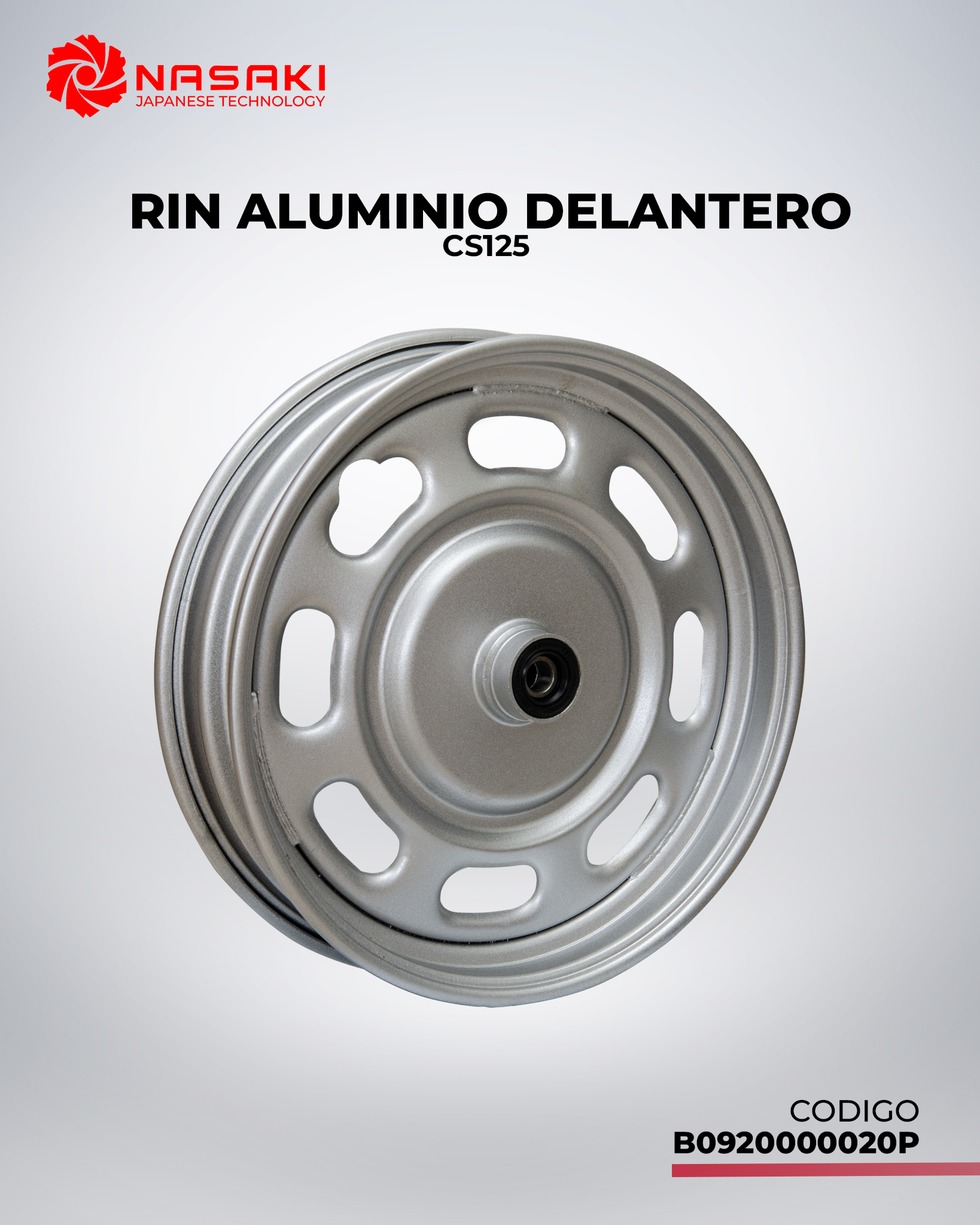 RIN ALUMINIO DELANTERO CS125