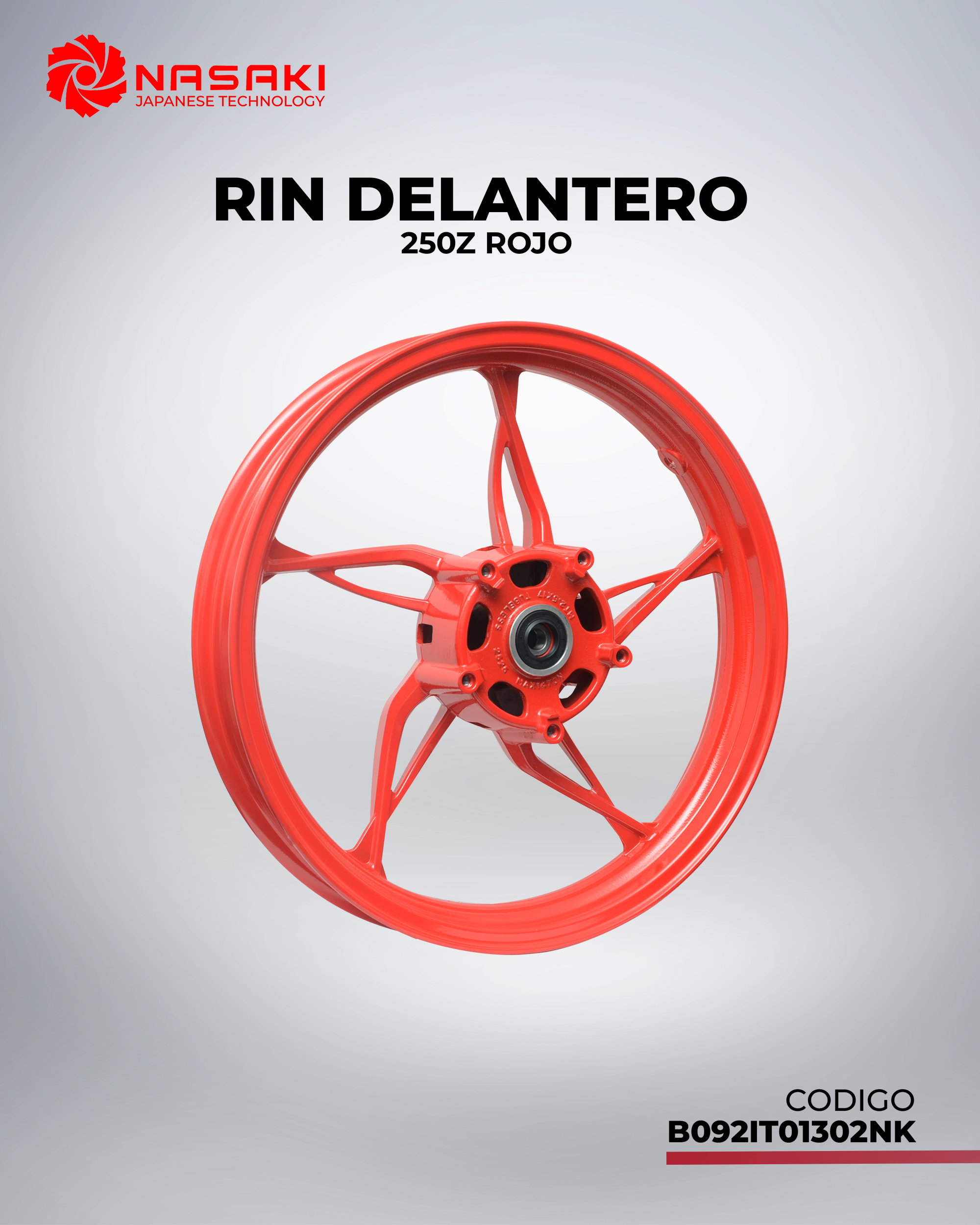 RIN DELANTERO 250Z ROJO