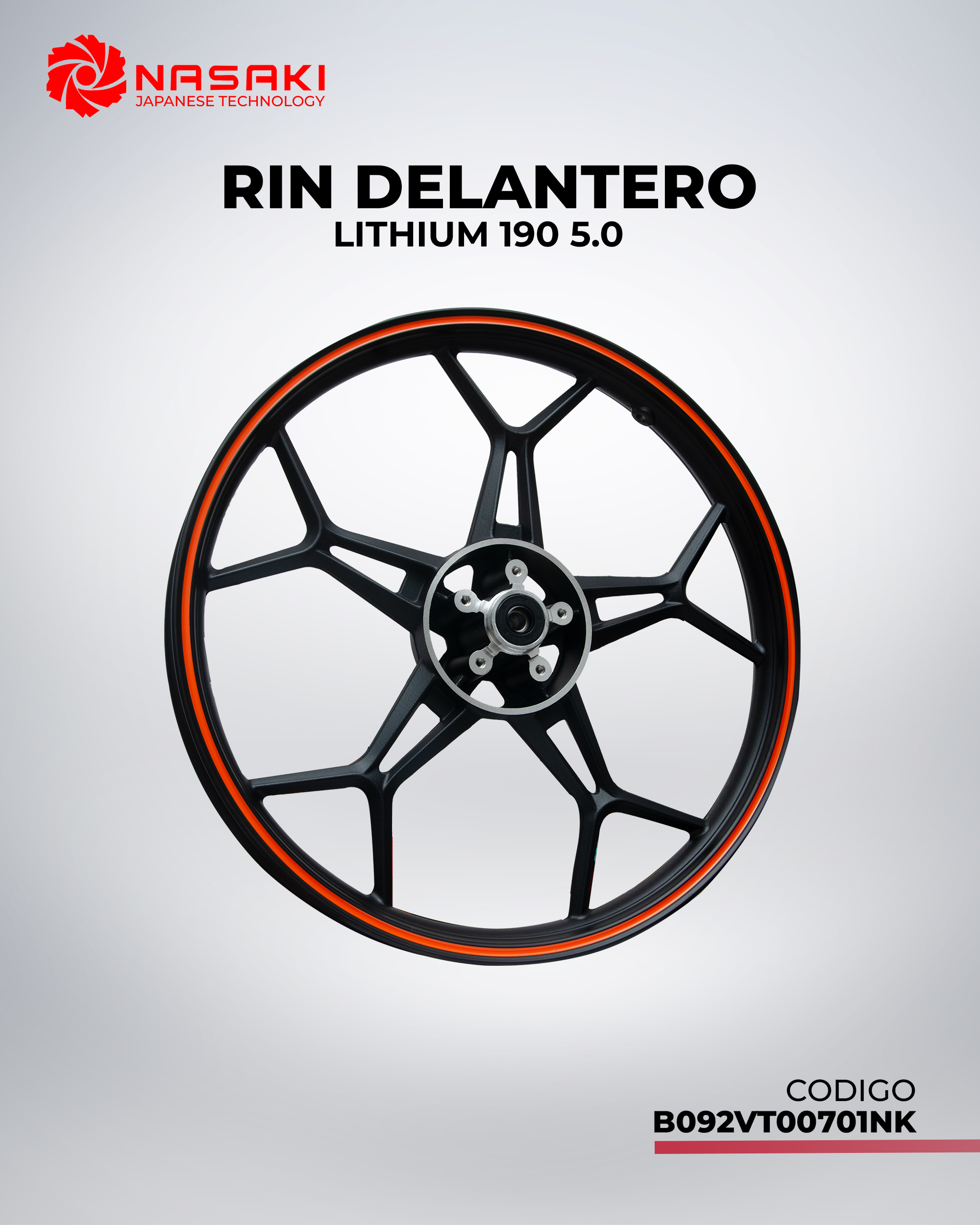 RIN DELANTERO LITHIUM 190 5.0