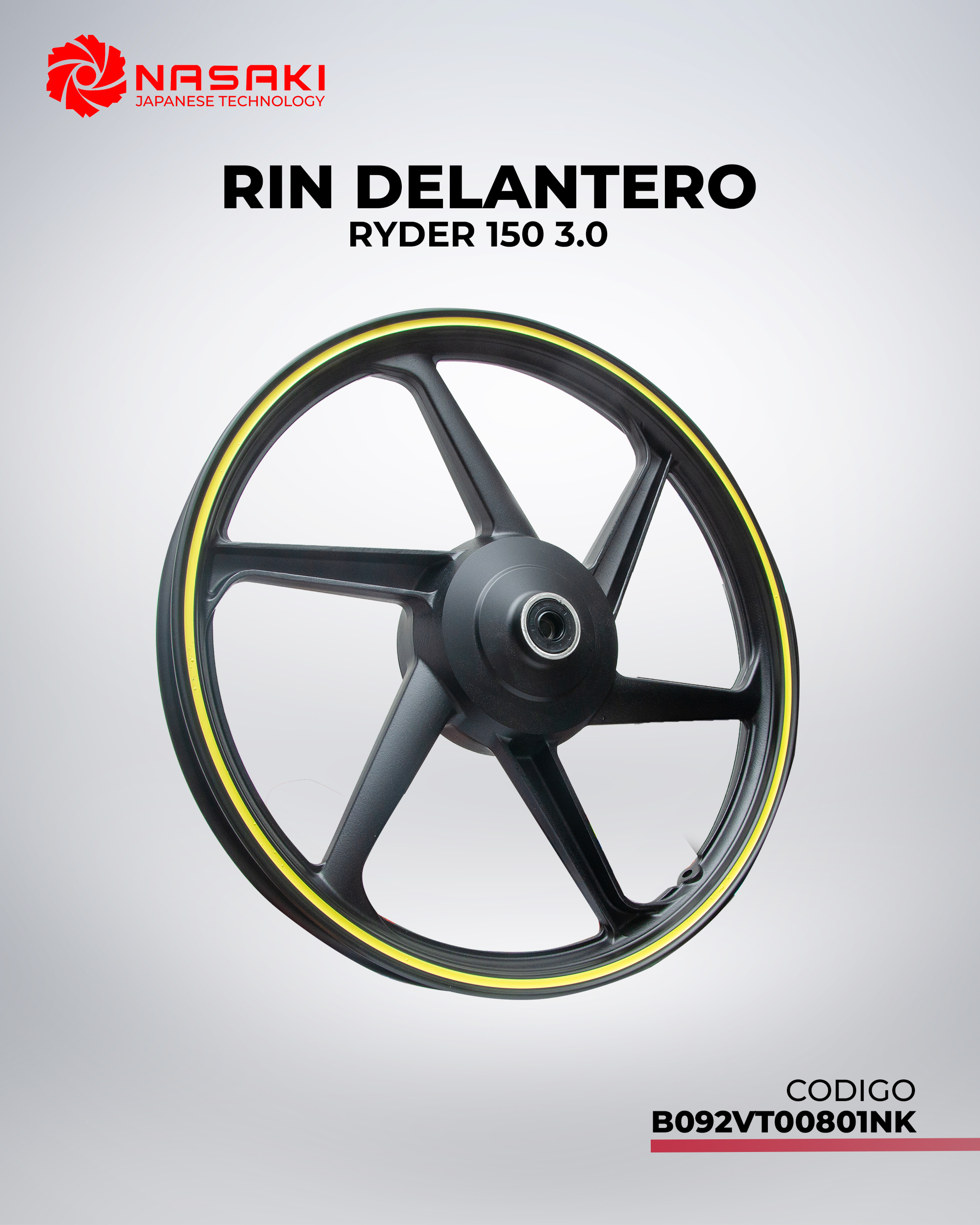 RIN DELANTERO RYDER 150 3.0