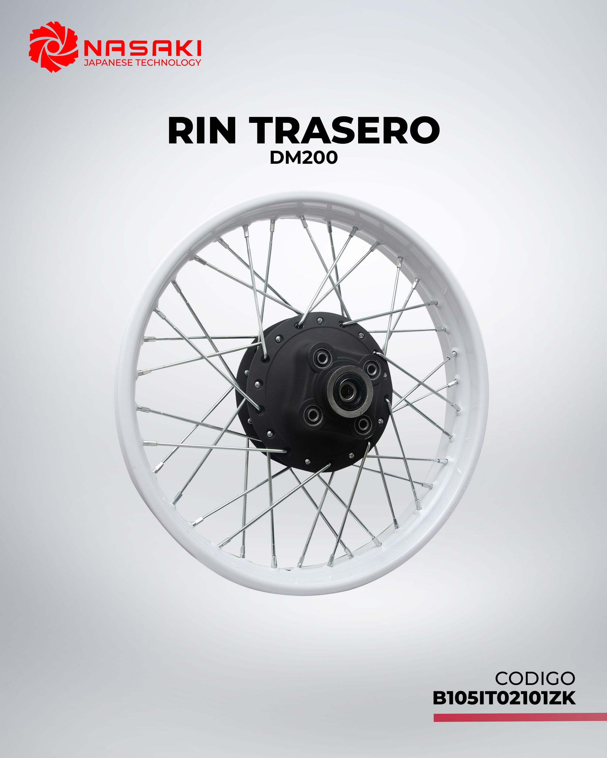 RIN TRASERO DM200