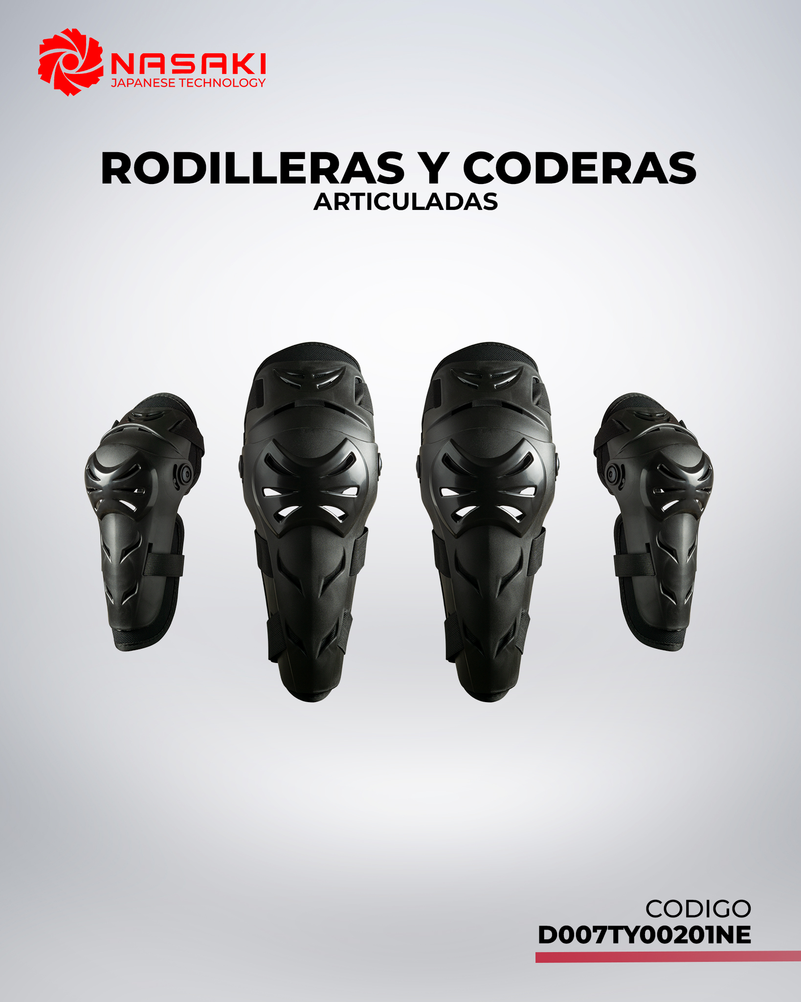 RODILLERAS Y CODERAS NEGRO ARTICULADAS